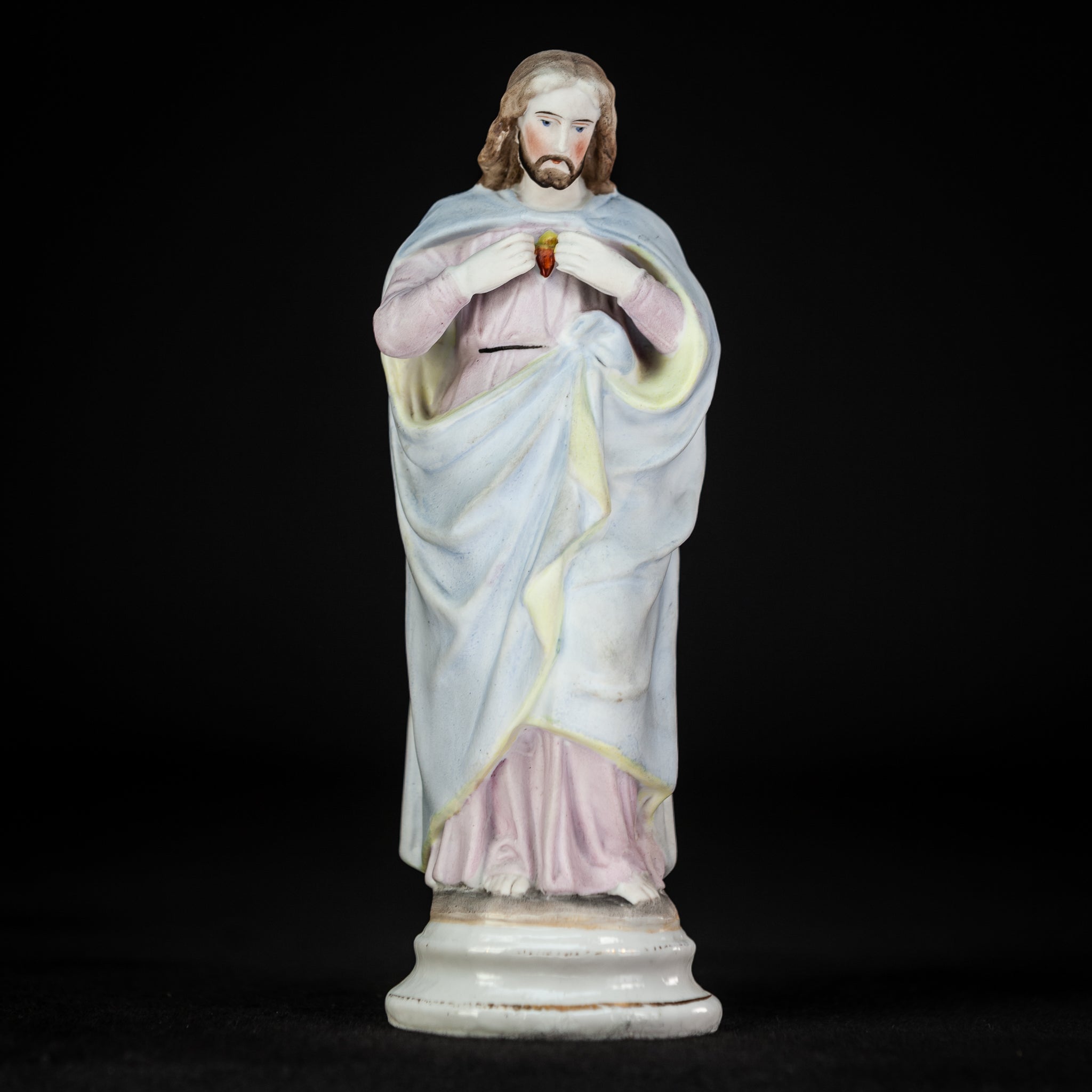 Sacred Heart of Jesus Statue | Bisque Porcelain | 9"