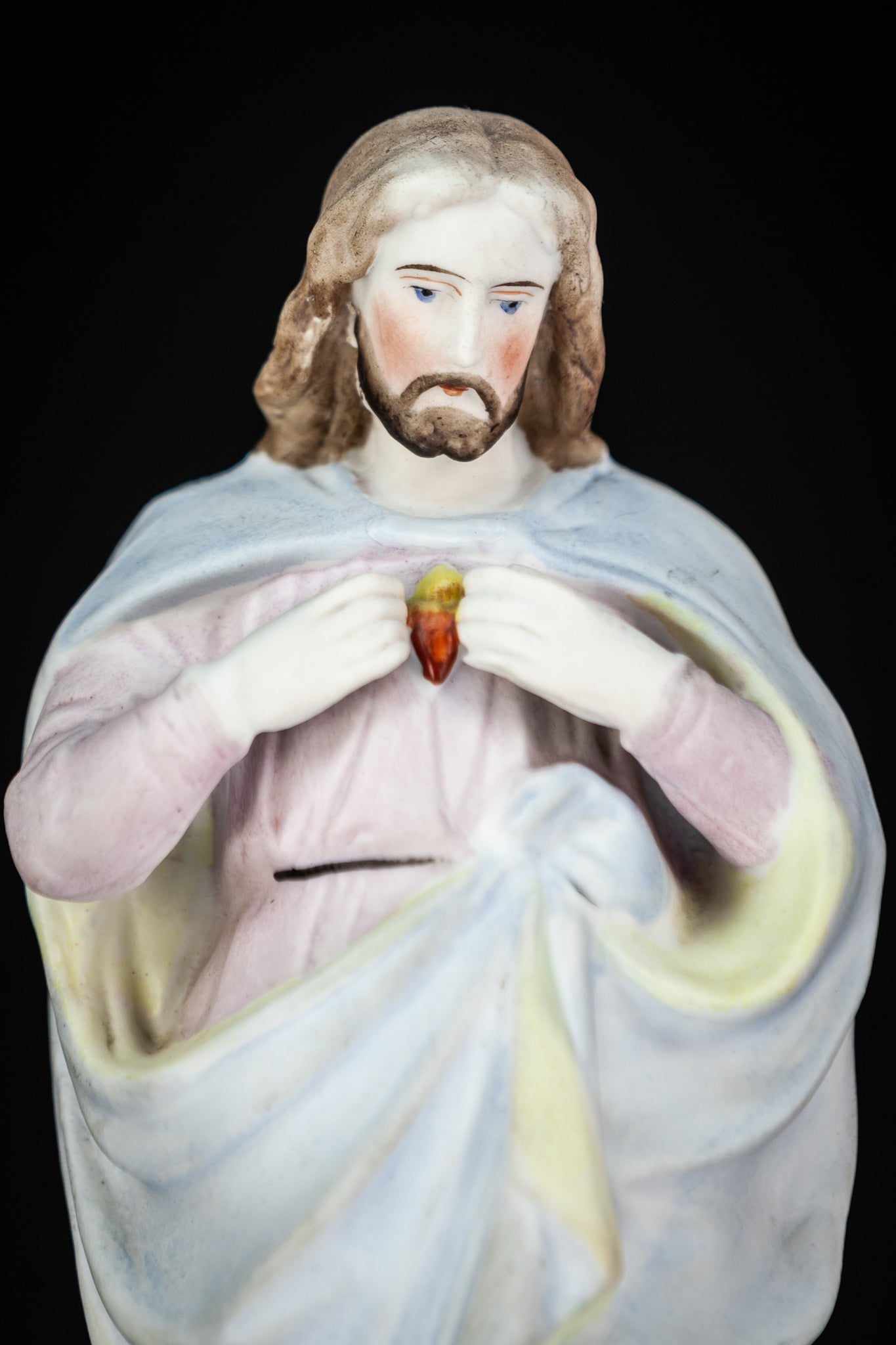 Sacred Heart of Jesus Statue | Bisque Porcelain | 9"