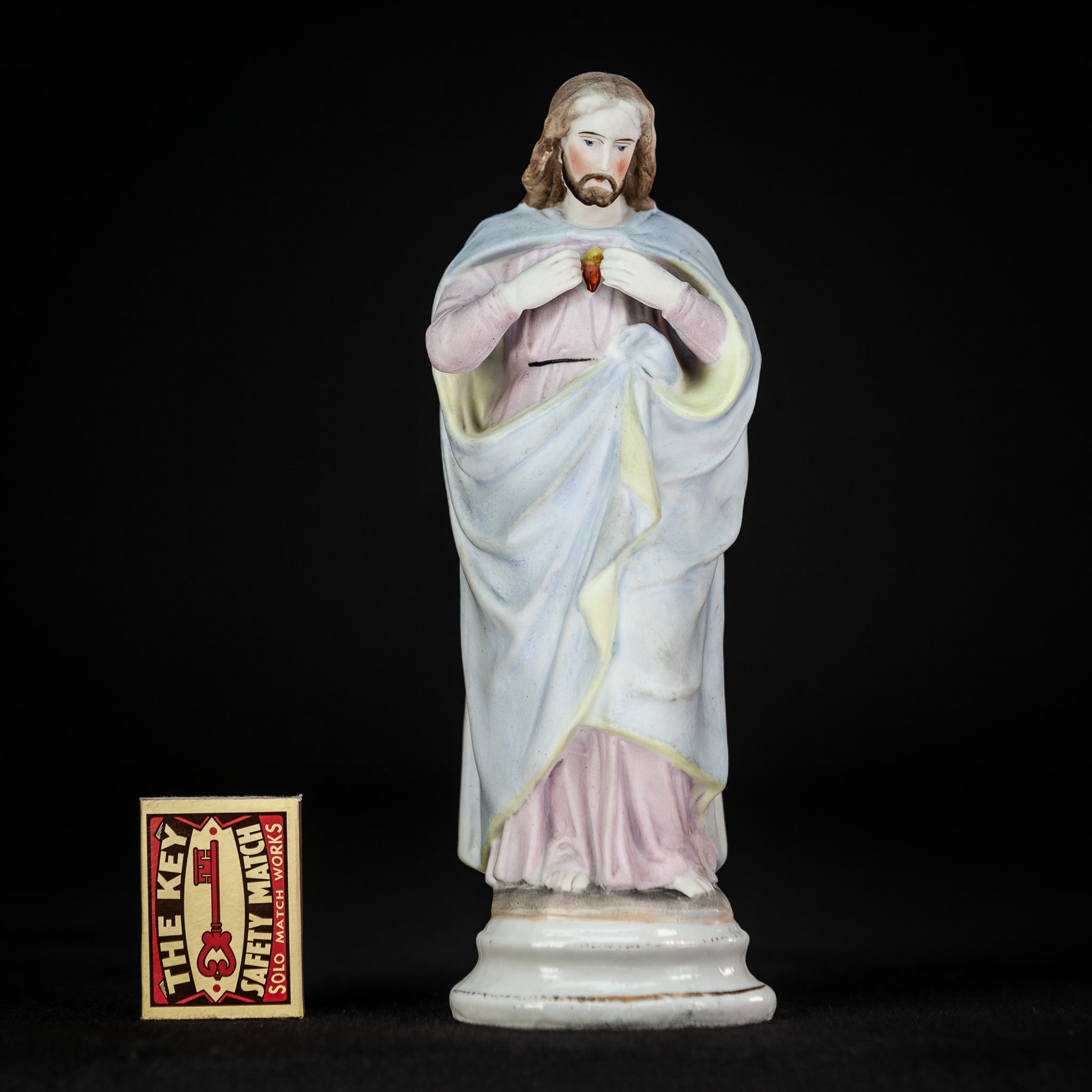 Sacred Heart of Jesus Statue | Bisque Porcelain | 9"