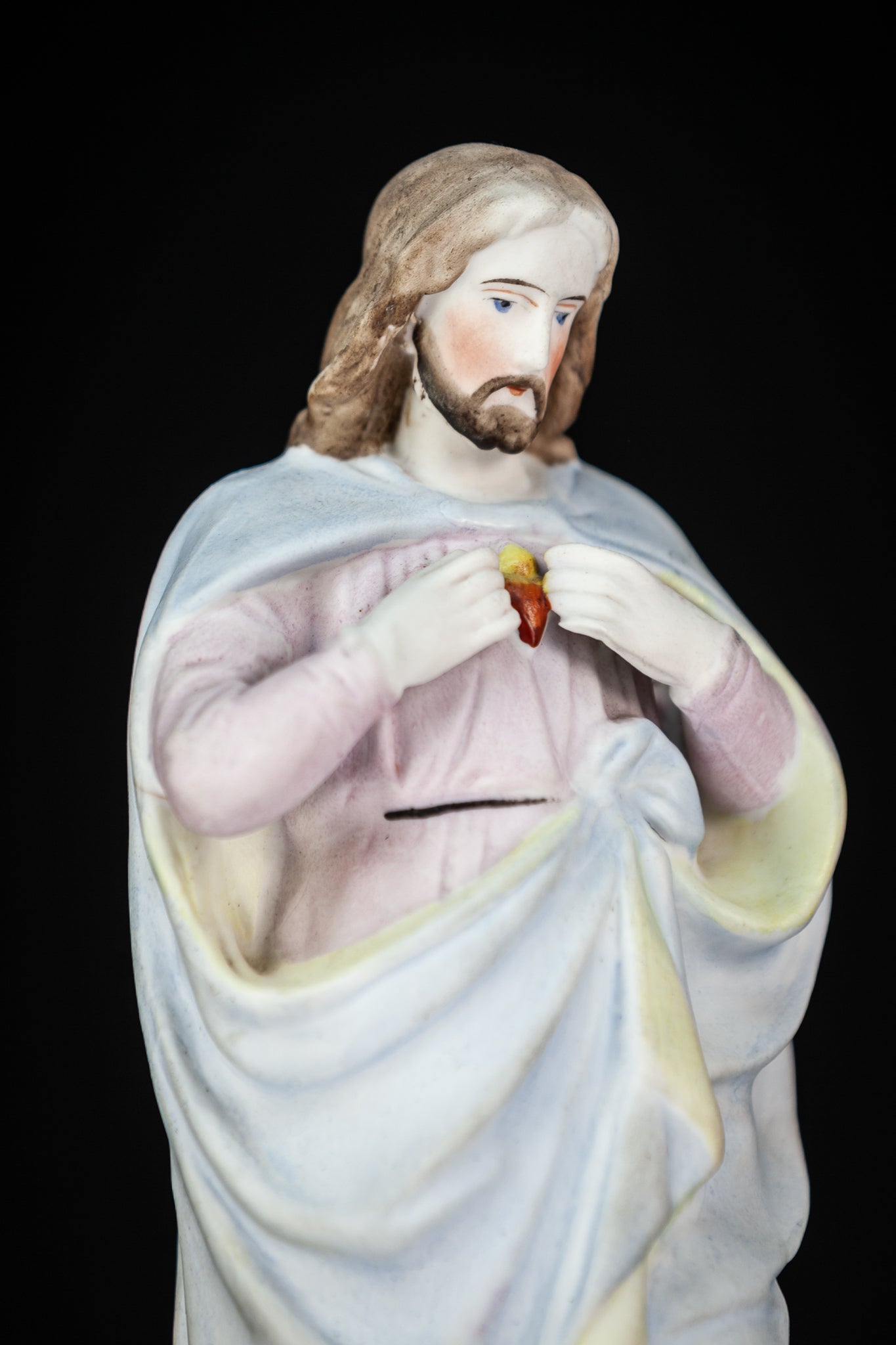 Sacred Heart of Jesus Statue | Bisque Porcelain | 9"