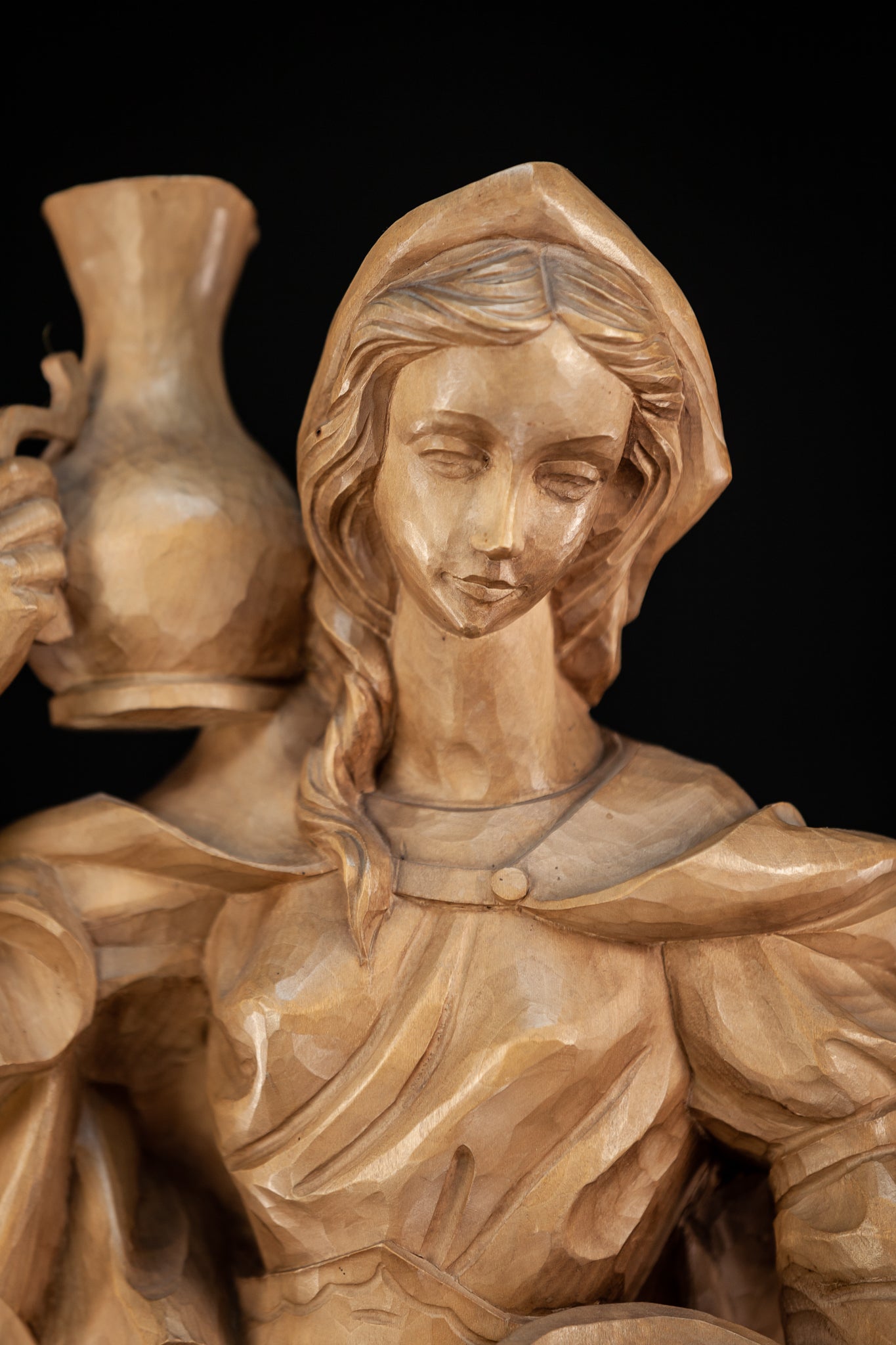 St Elizabeth of Hungary Wood Sculpture 24.4”