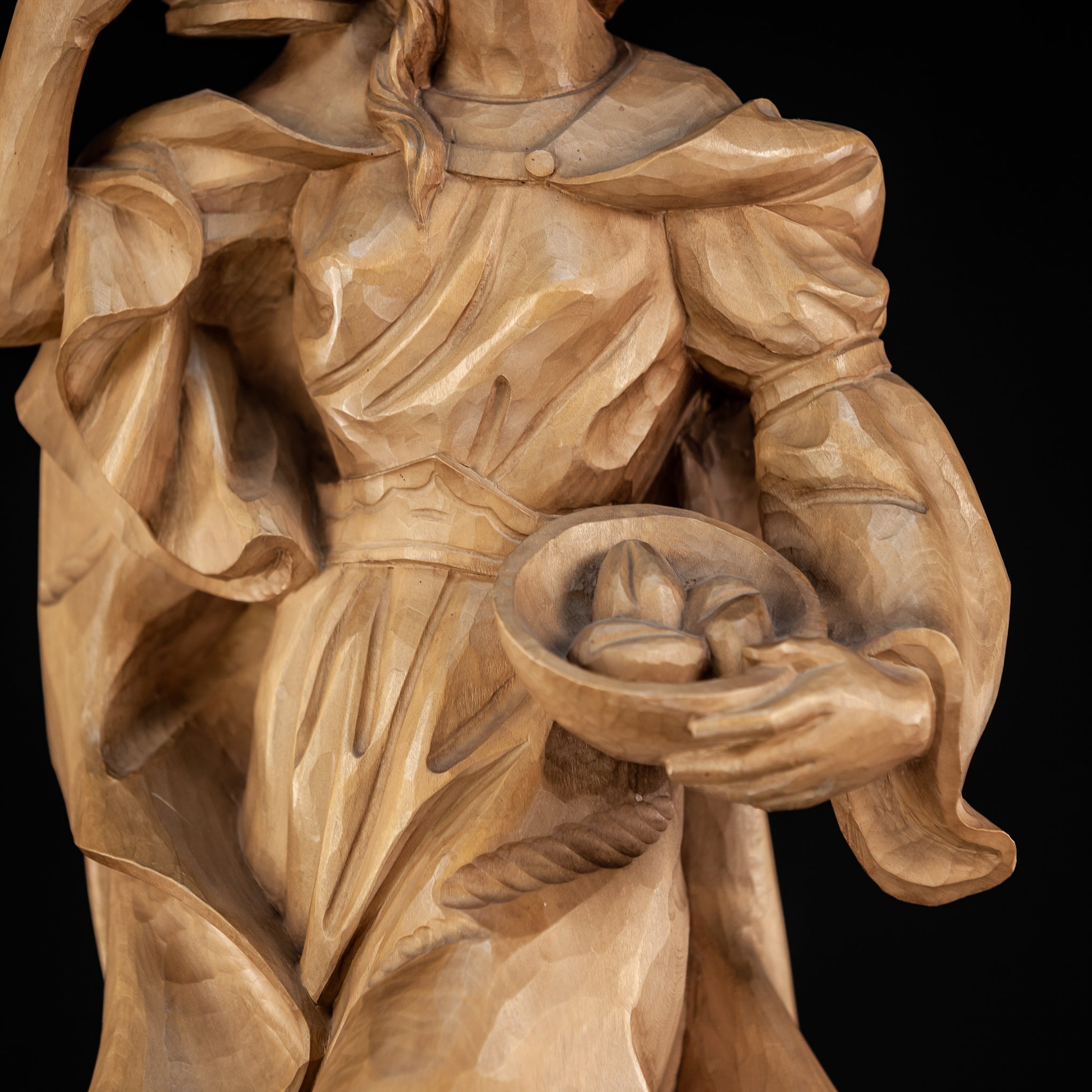 St Elizabeth of Hungary Wood Sculpture 24.4”