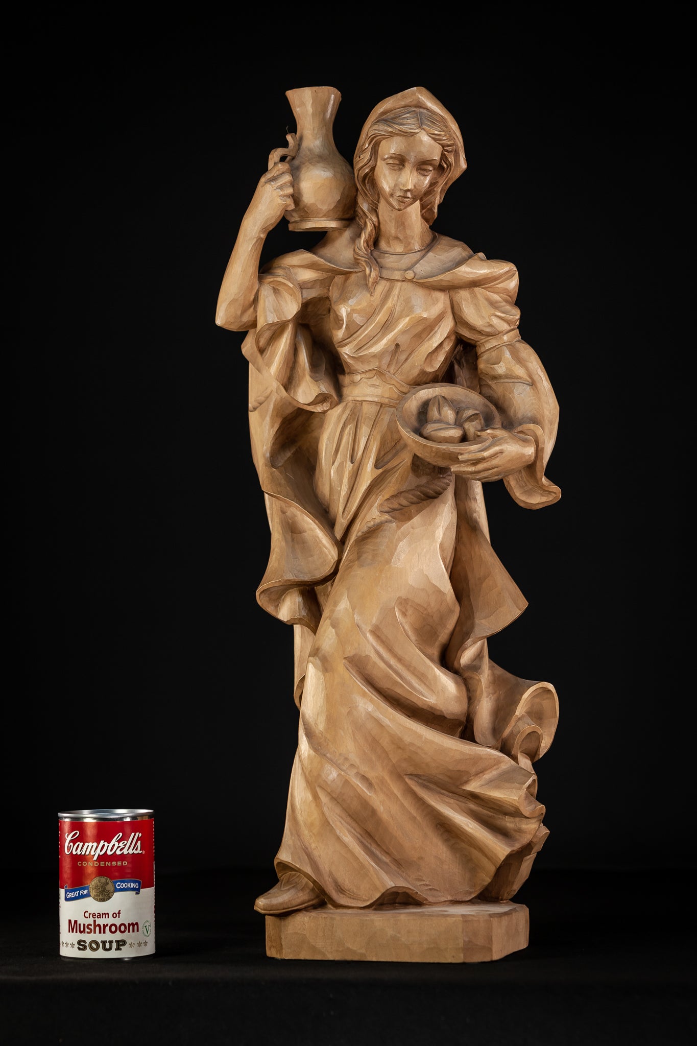 St Elizabeth of Hungary Wood Sculpture 24.4”