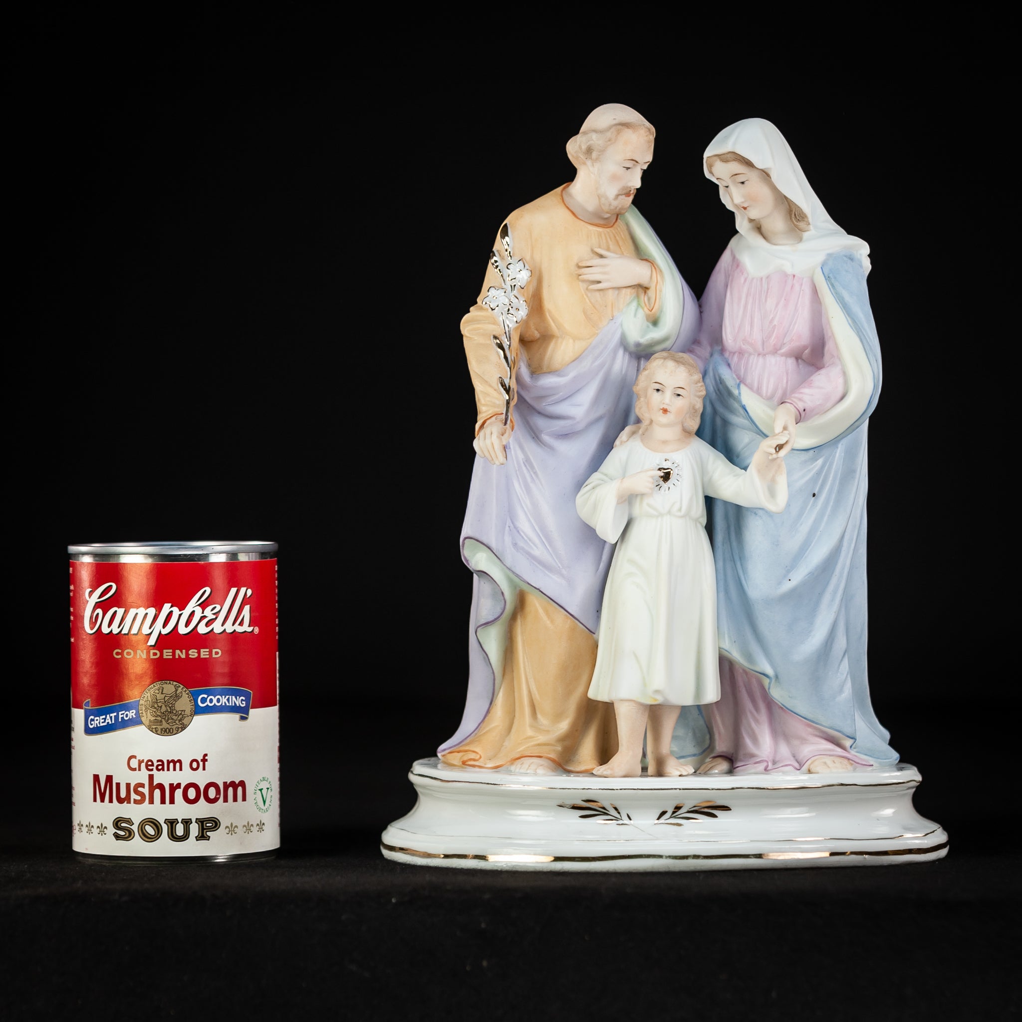Holy Family Statue Bisque Porcelain 9.8"