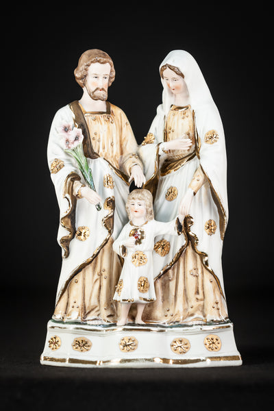 Holy Family Statue Bisque Porcelain 8.3"