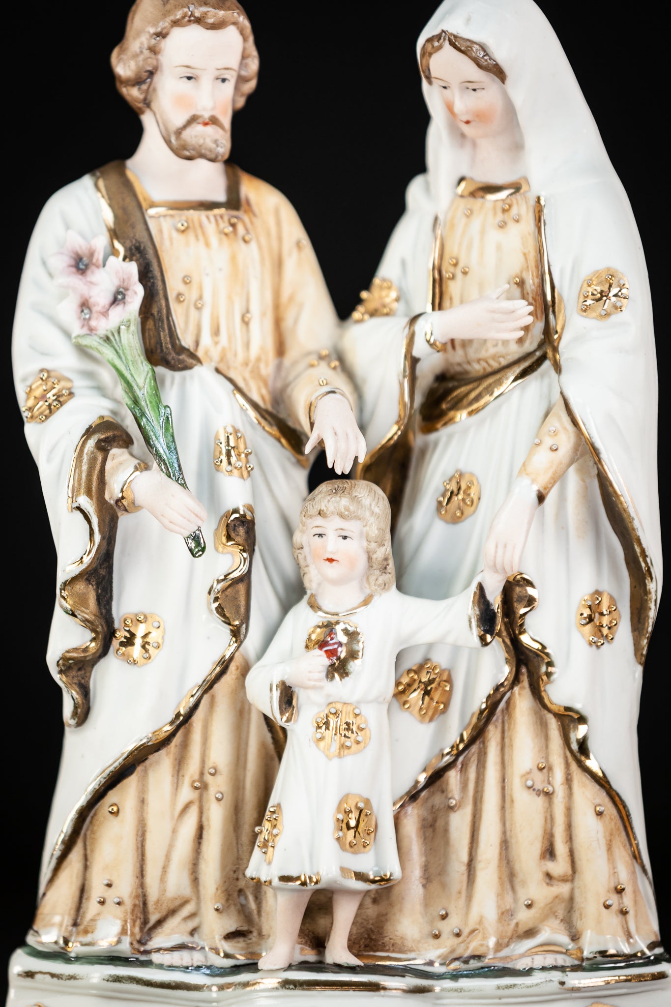 Holy Family Statue Bisque Porcelain 8.3"