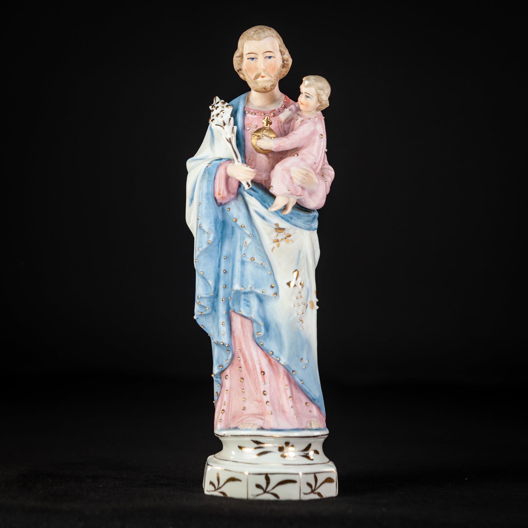 St Joseph with Child Jesus Porcelain Statue | 6.9"