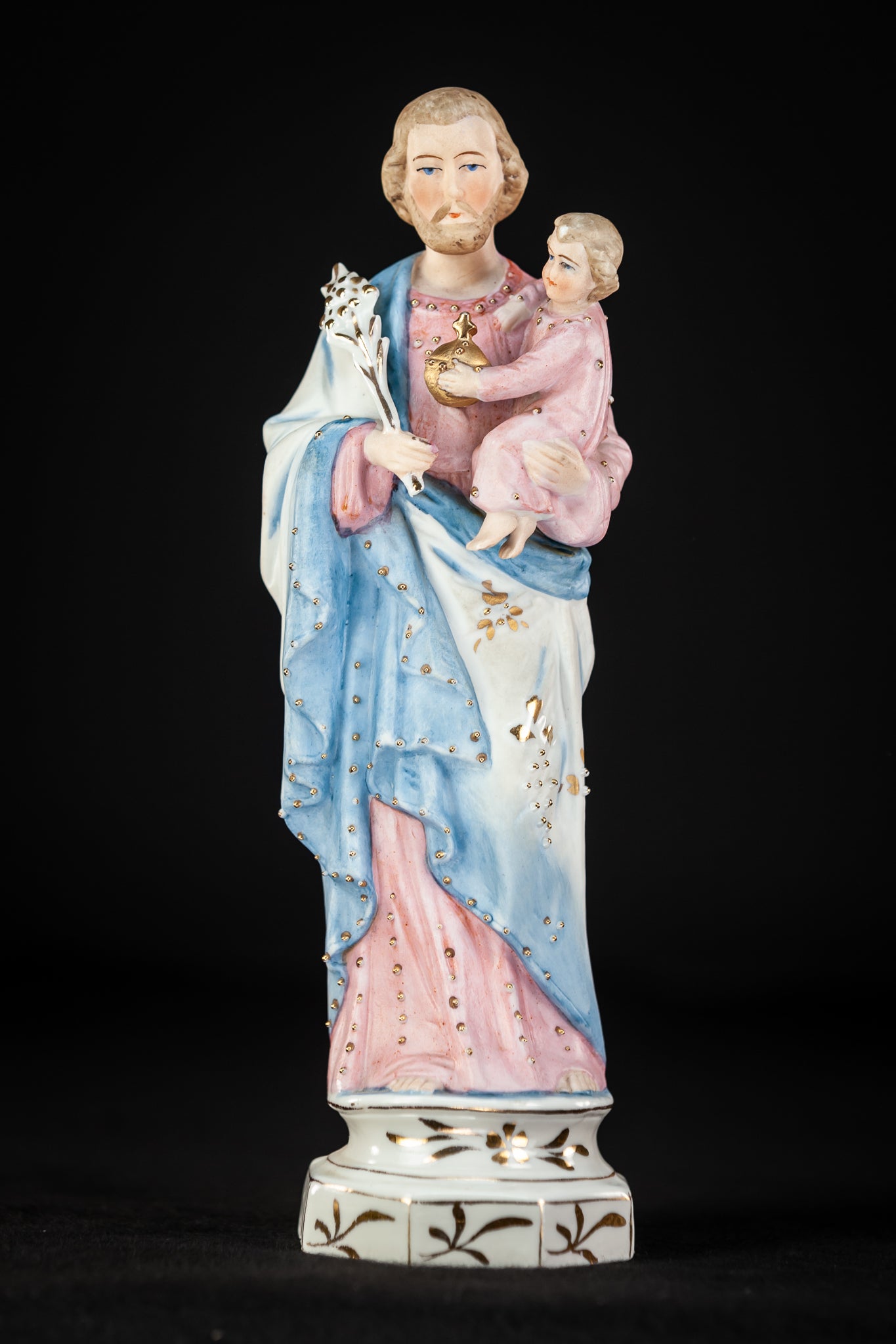 St Joseph with Child Jesus Porcelain Statue | 6.9" 