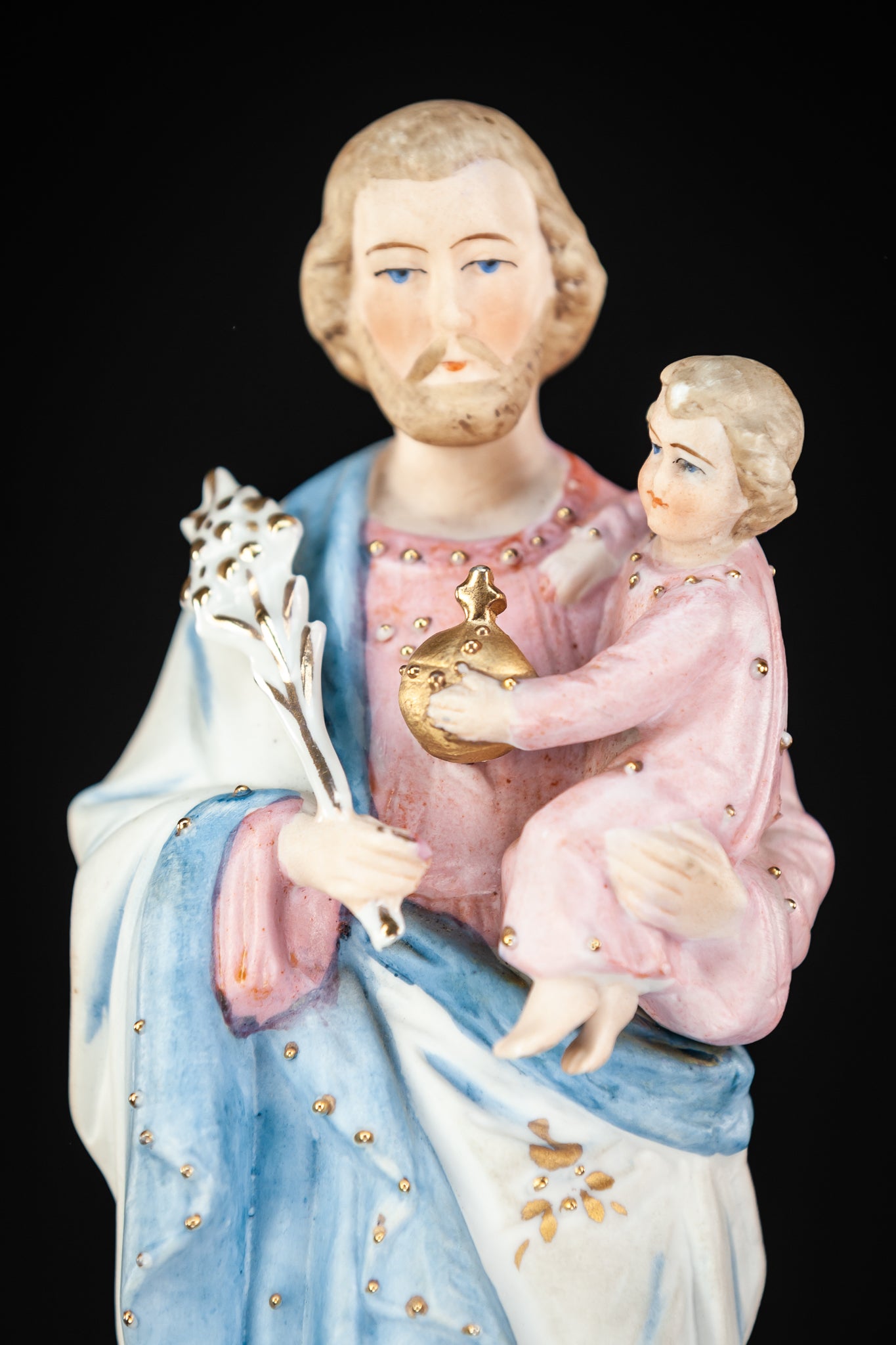 St Joseph with Child Jesus Porcelain Statue | 6.9"