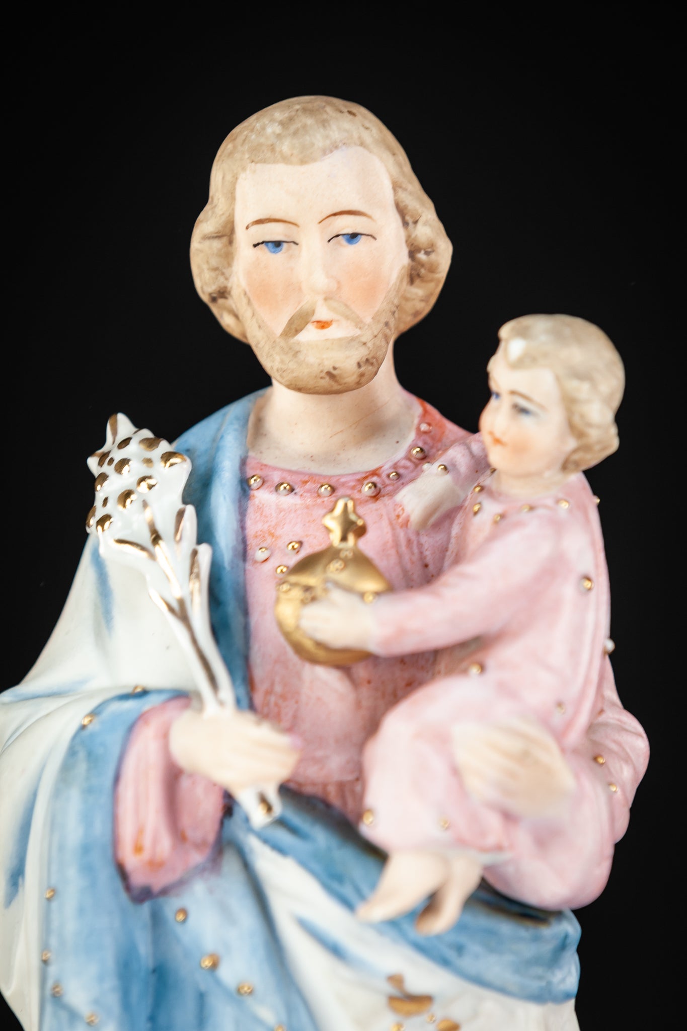 St Joseph with Child Jesus Porcelain Statue | 6.9"