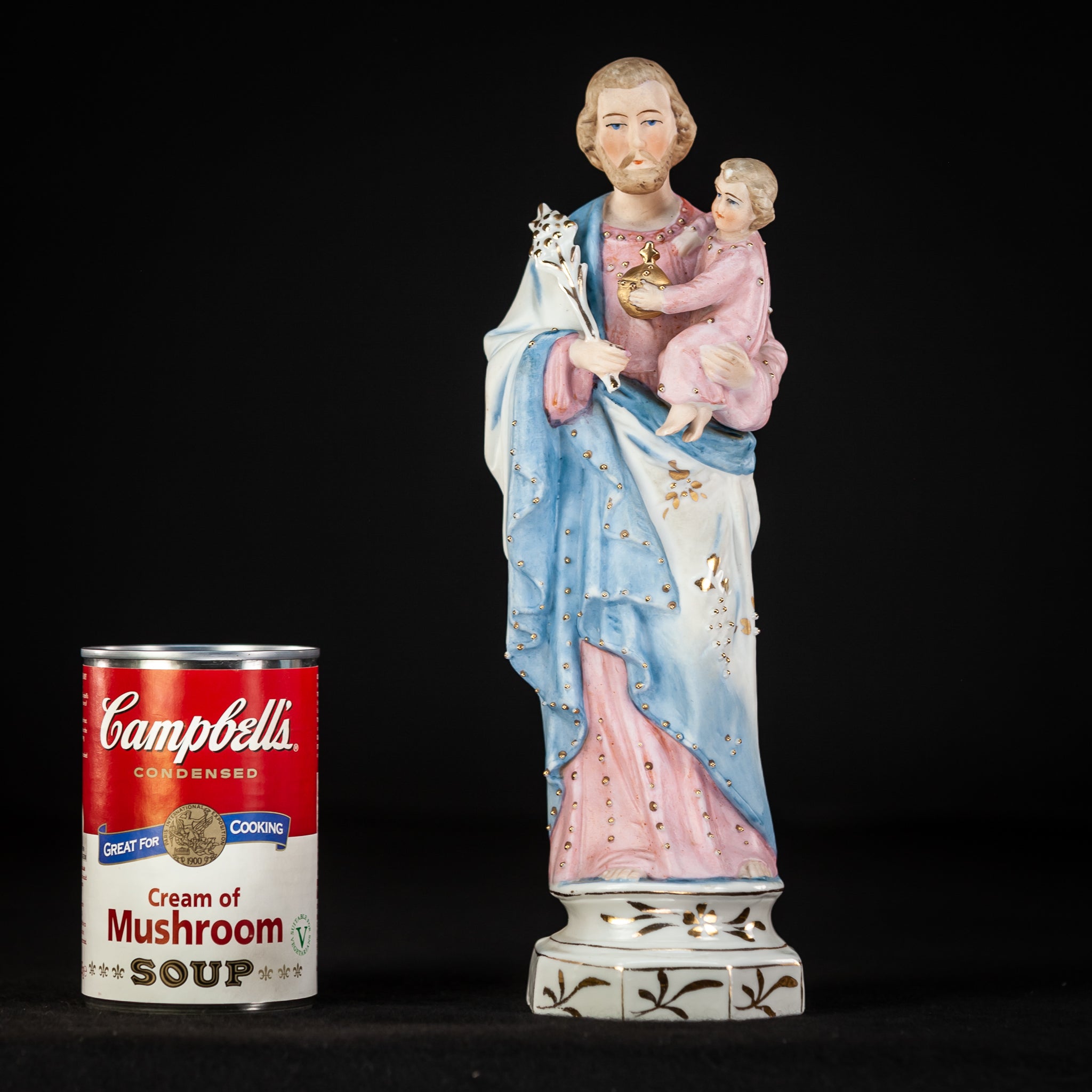 St Joseph with Child Jesus Porcelain Statue | 6.9"