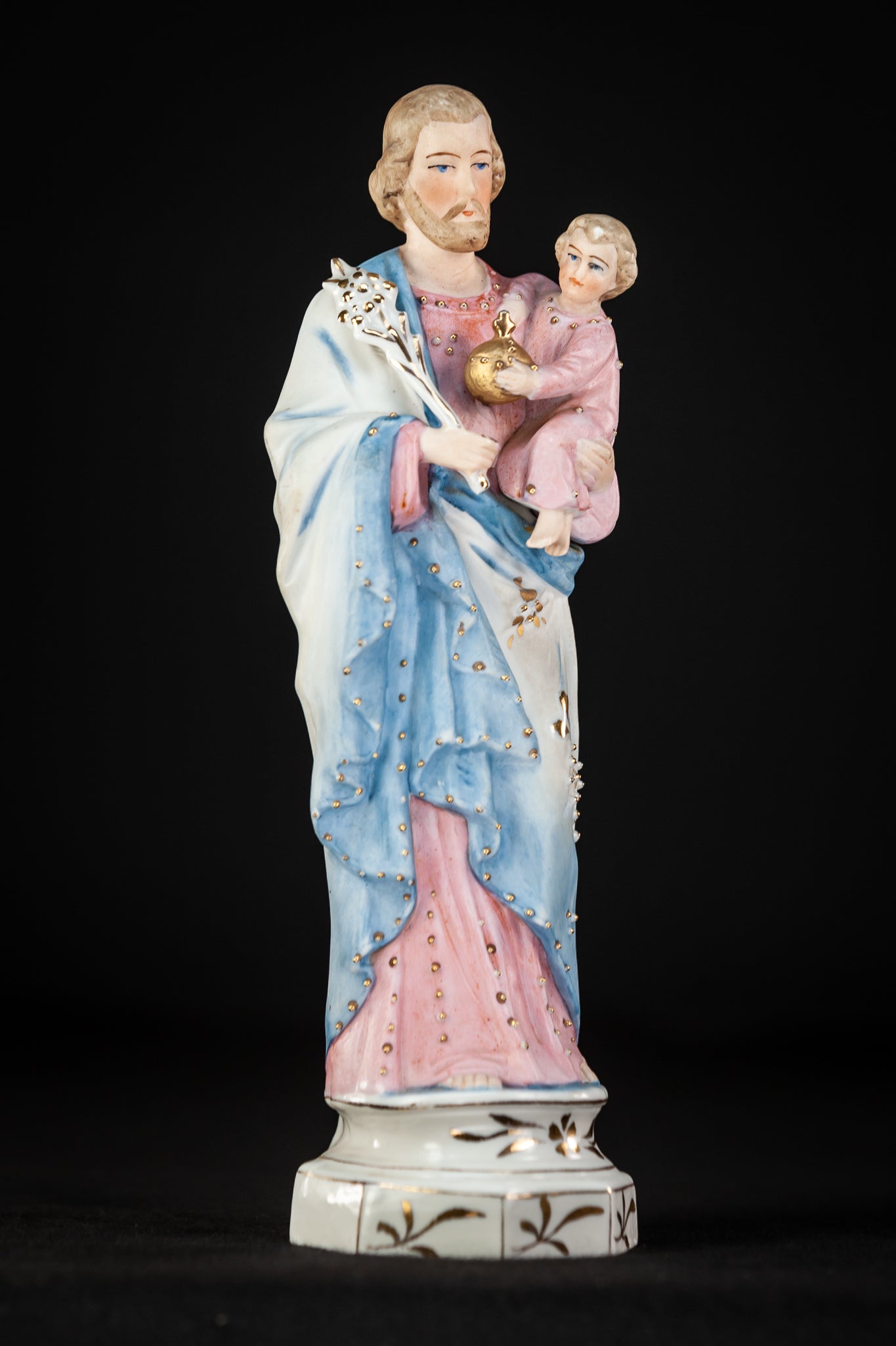 St Joseph with Child Jesus Porcelain Statue | 6.9"