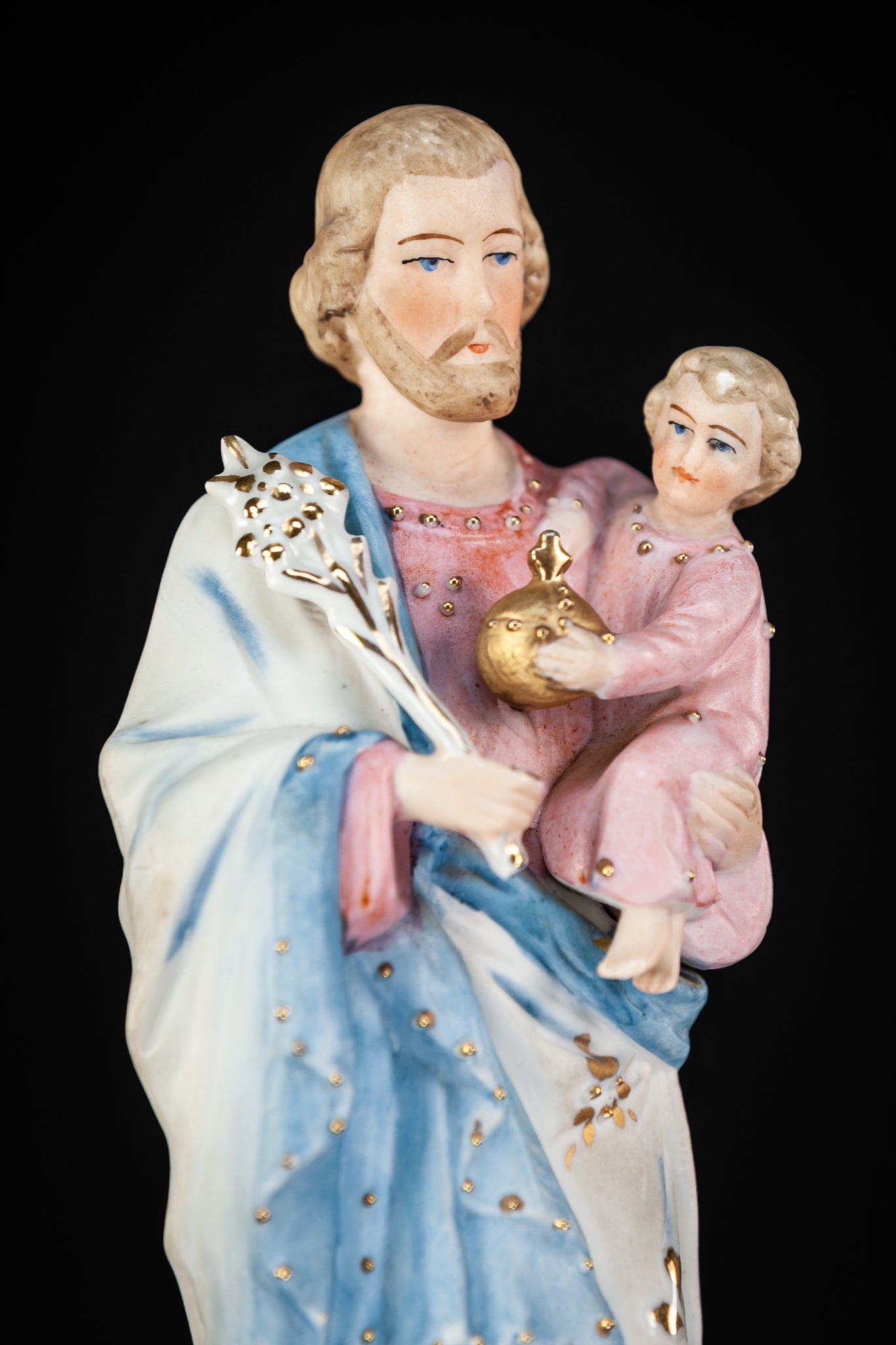 St Joseph with Child Jesus Porcelain Statue | 6.9"