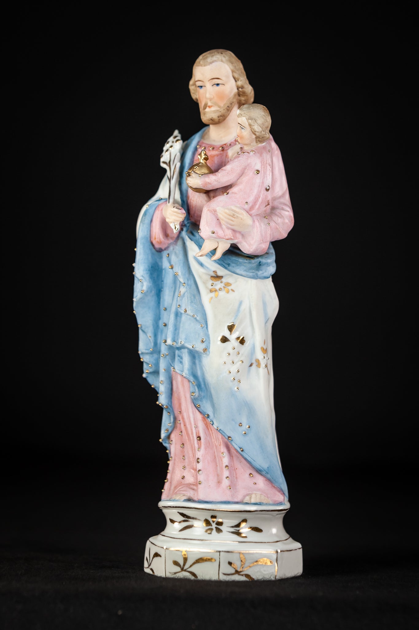 St Joseph with Child Jesus Porcelain Statue | 6.9"