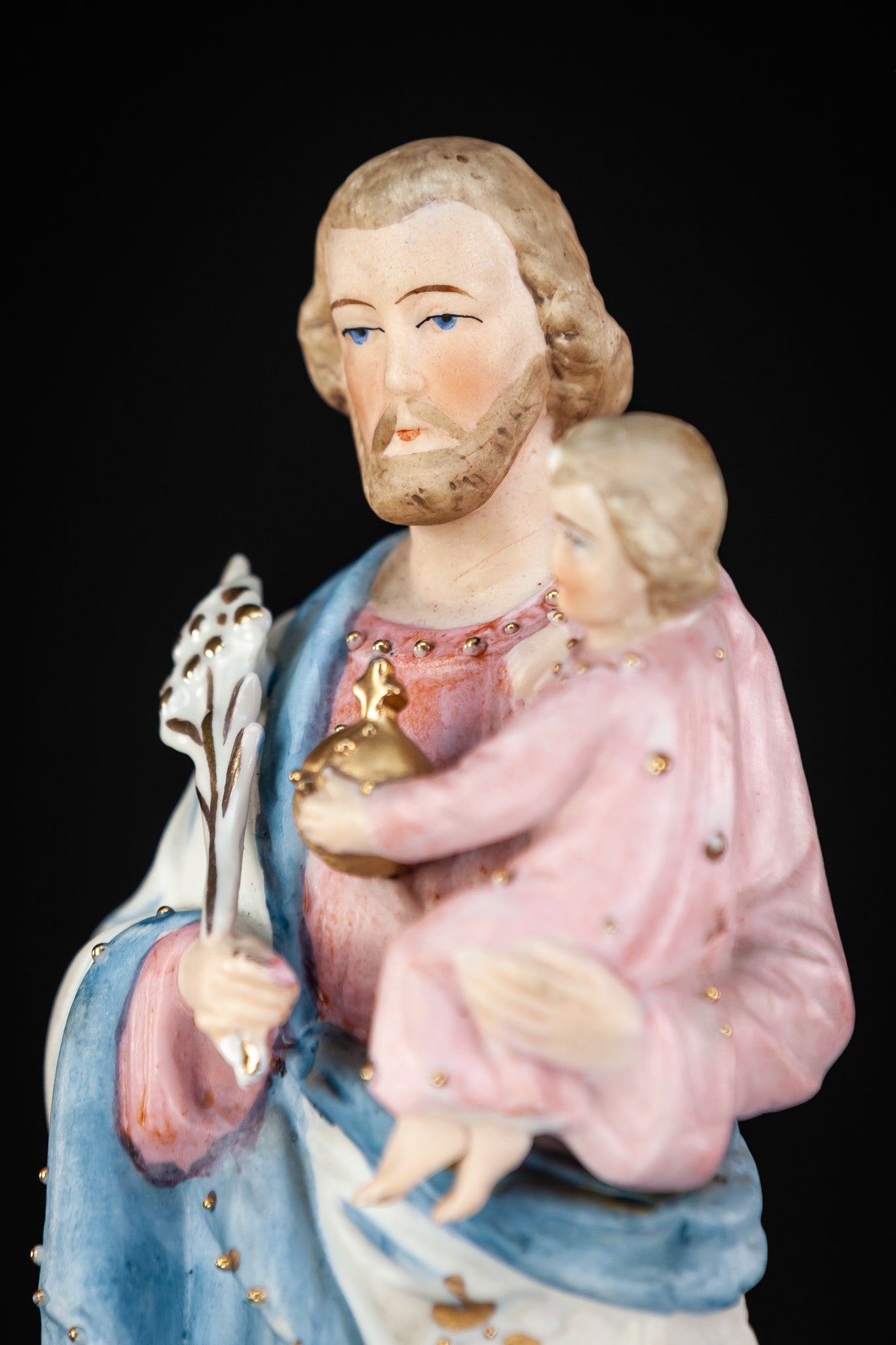 St Joseph with Child Jesus Porcelain Statue | 6.9"