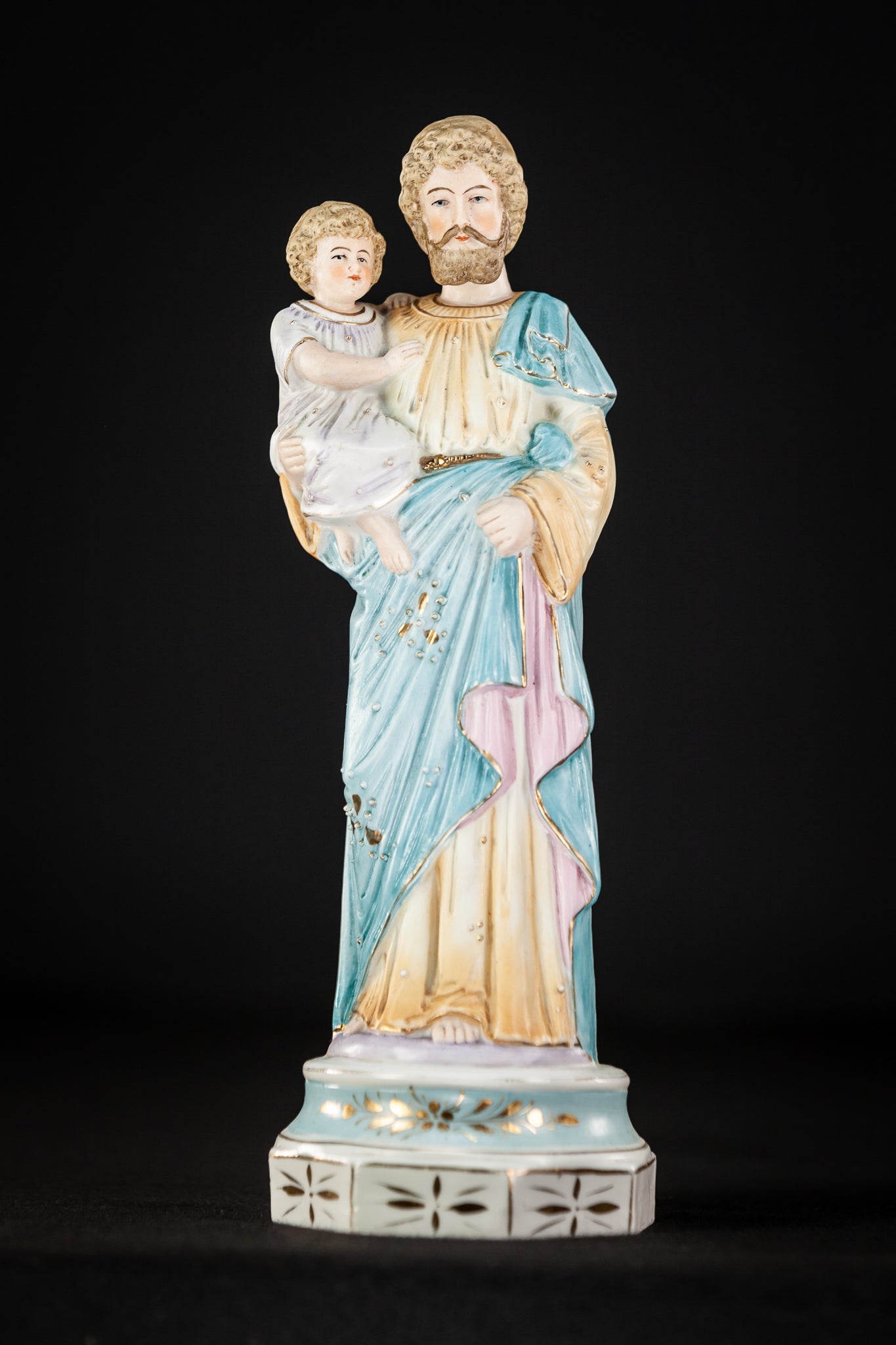 St Joseph with Child Jesus Porcelain Statue | 10.6"