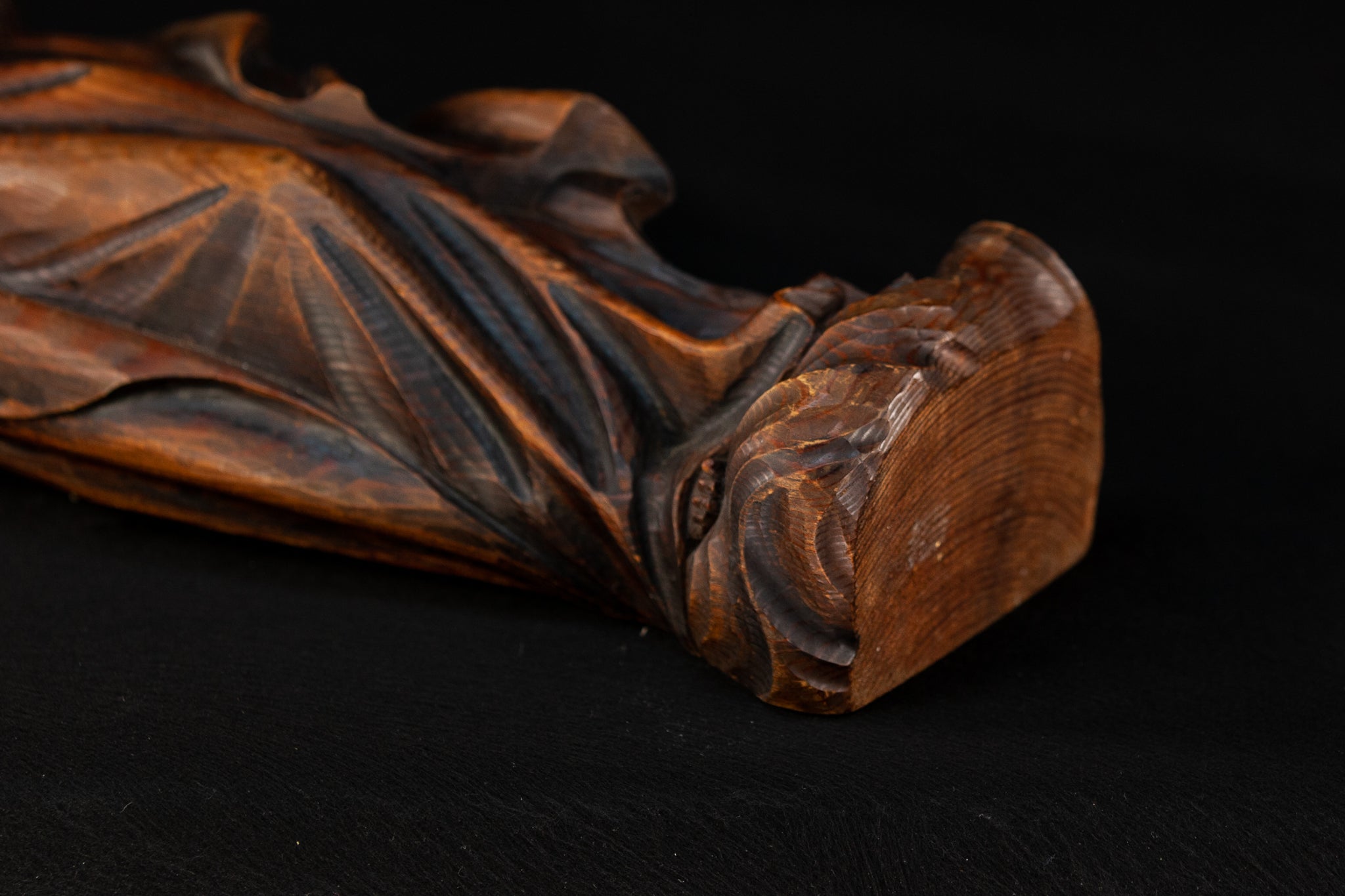 Virgin Mary Child Jesus Wooden Sculpture 22” / 56 cm