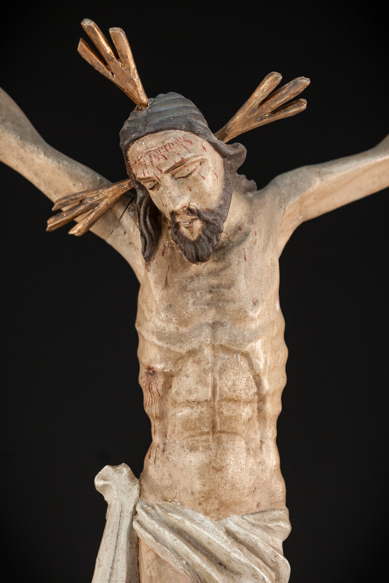 Corpus Christi Sculpture | 1800s Antique | 22.4"