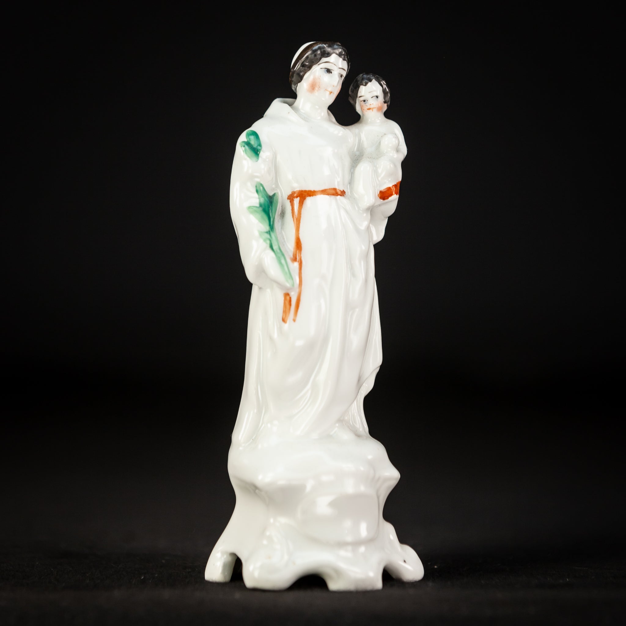 St Anthony Statue | Antique Saint Porcelain 7.3"