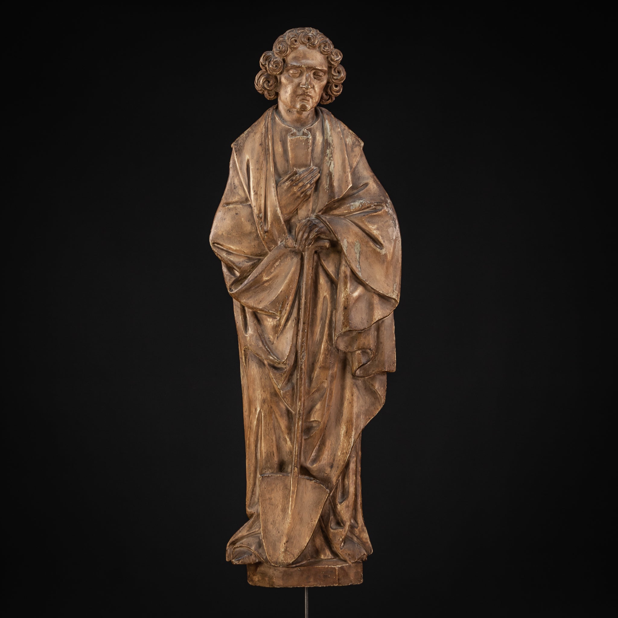 St Fiacre Wood Carving Relief Sculpture |  26”