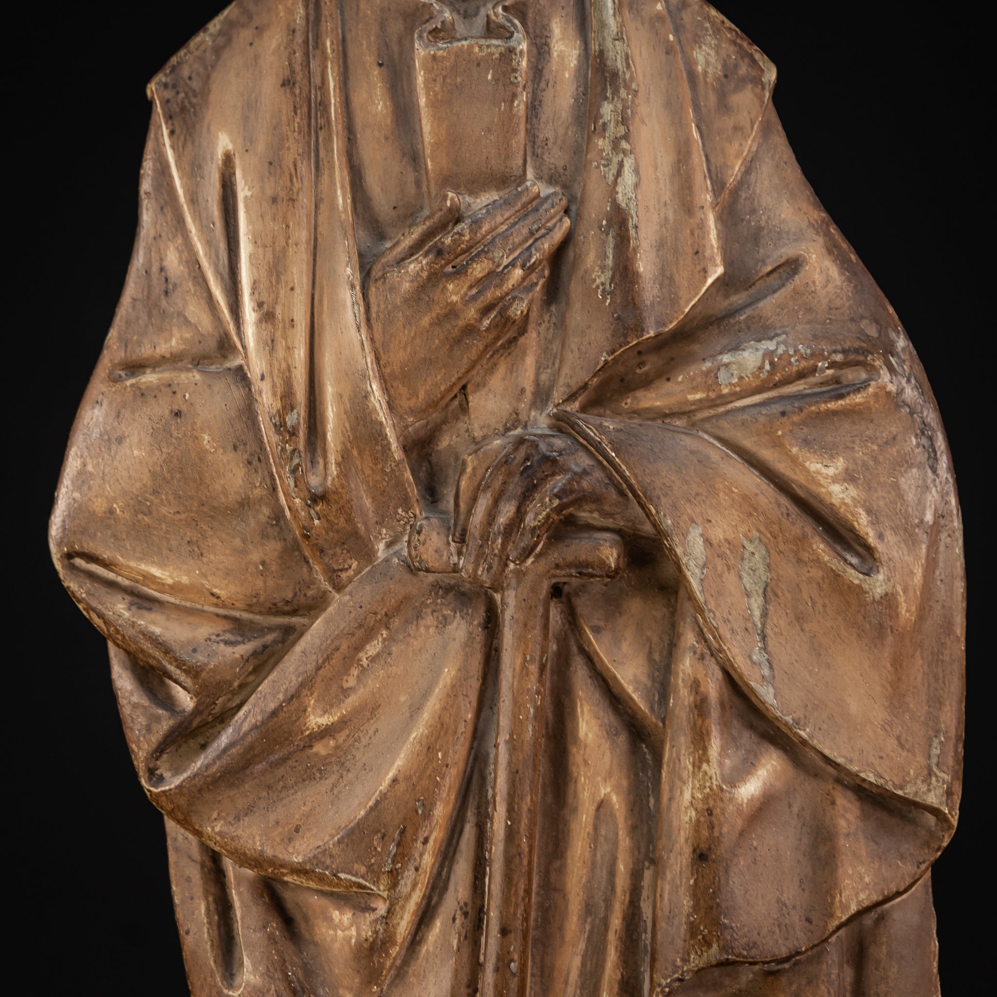St Fiacre Wood Carving Relief Sculpture |  26”