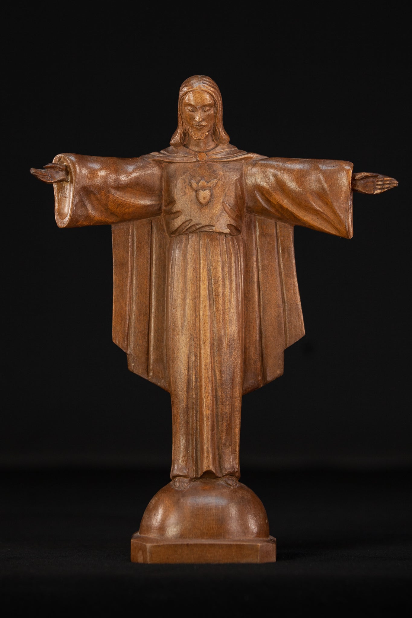  Jesus Sculpture | Wooden Statue | 11.2"