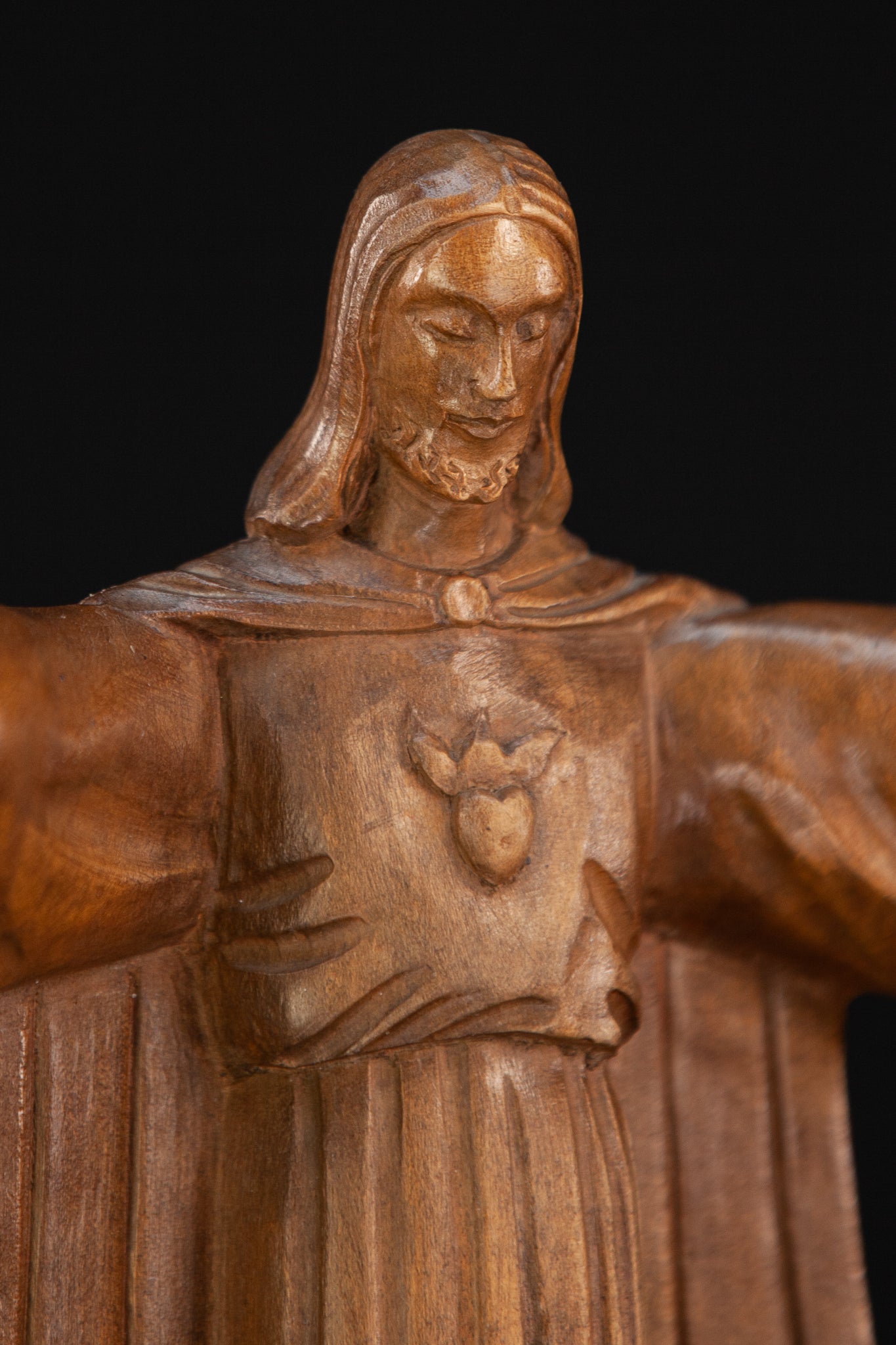 Jesus Sculpture | Wooden Statue | 11.2"