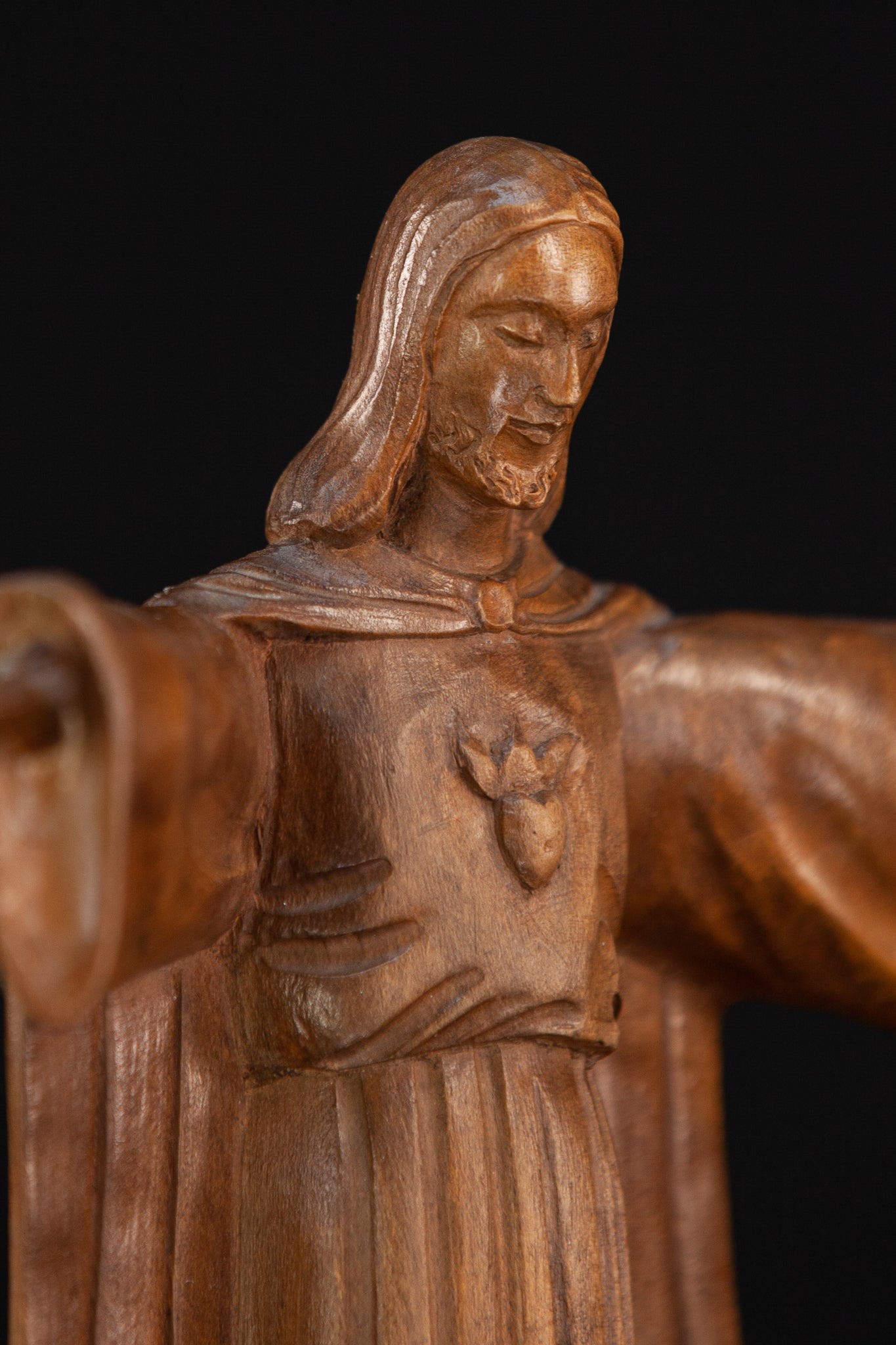 Jesus Sculpture | Wooden Statue | 11.2"