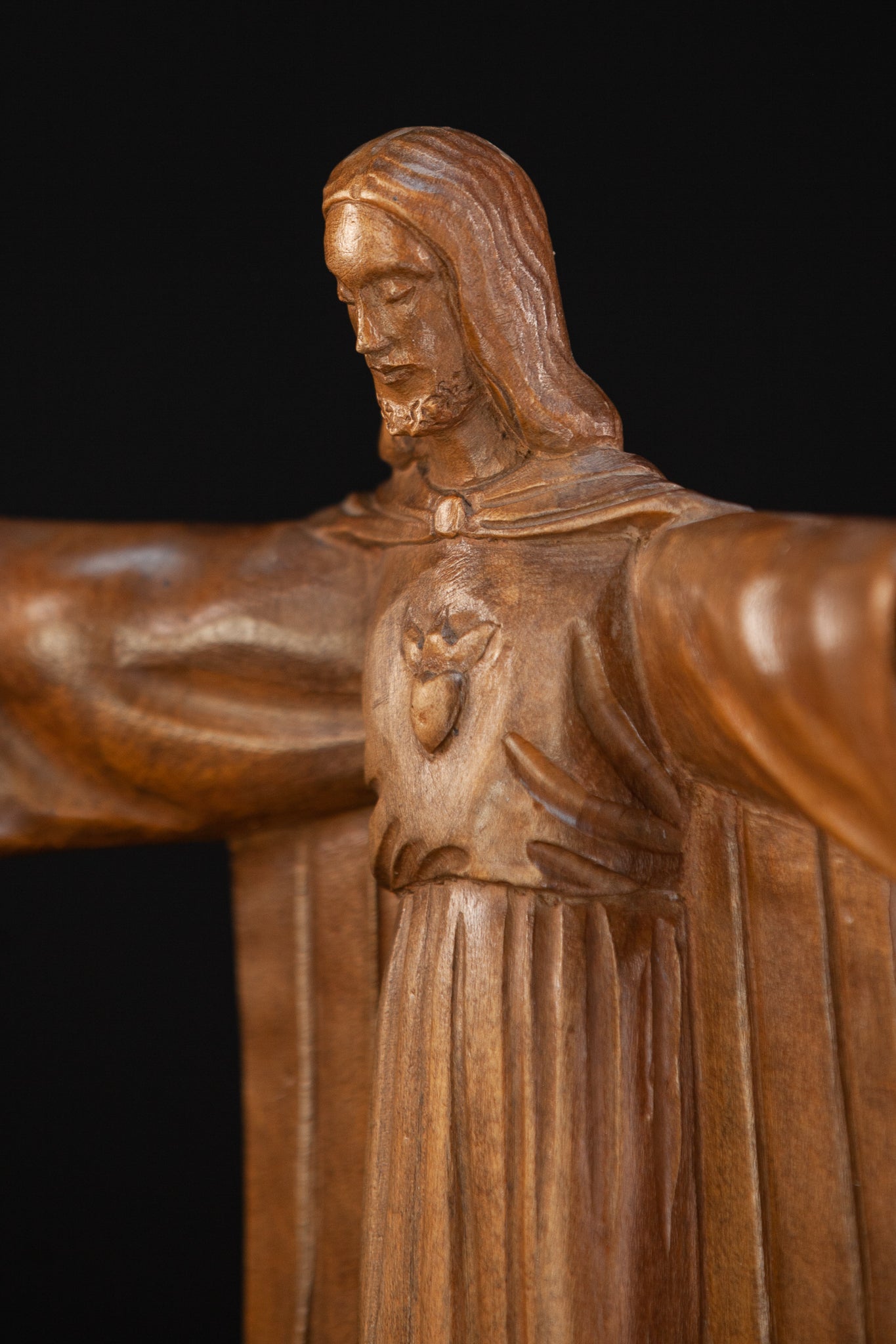 Jesus Sculpture | Wooden Statue | 11.2"