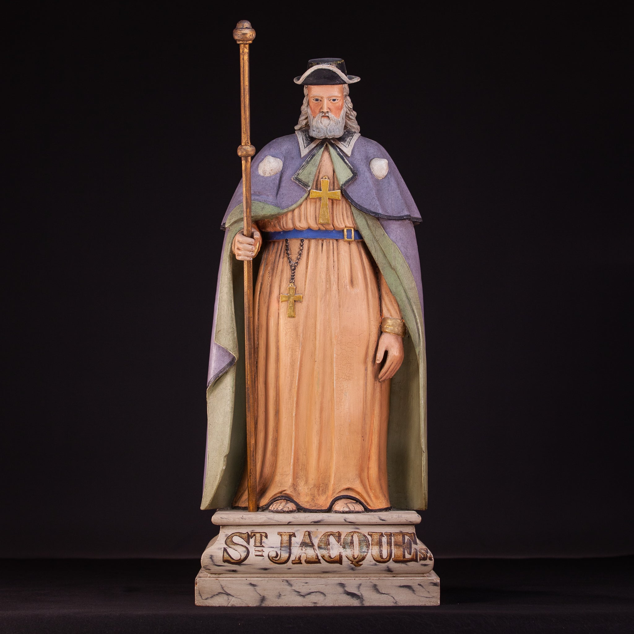 St James the Great / St Jacob 1800s Statue 30" / 76.5 cm