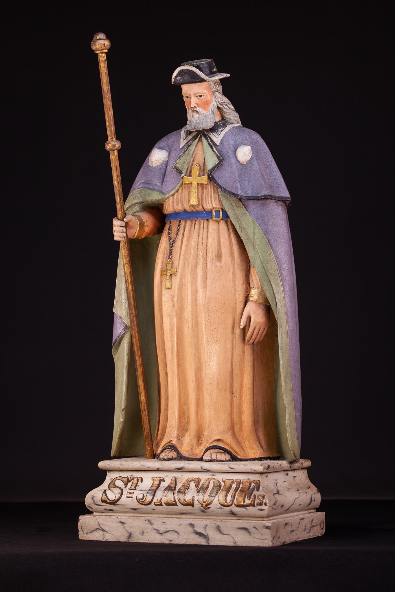 St James the Great / St Jacob 1800s Statue 30" / 76.5 cm