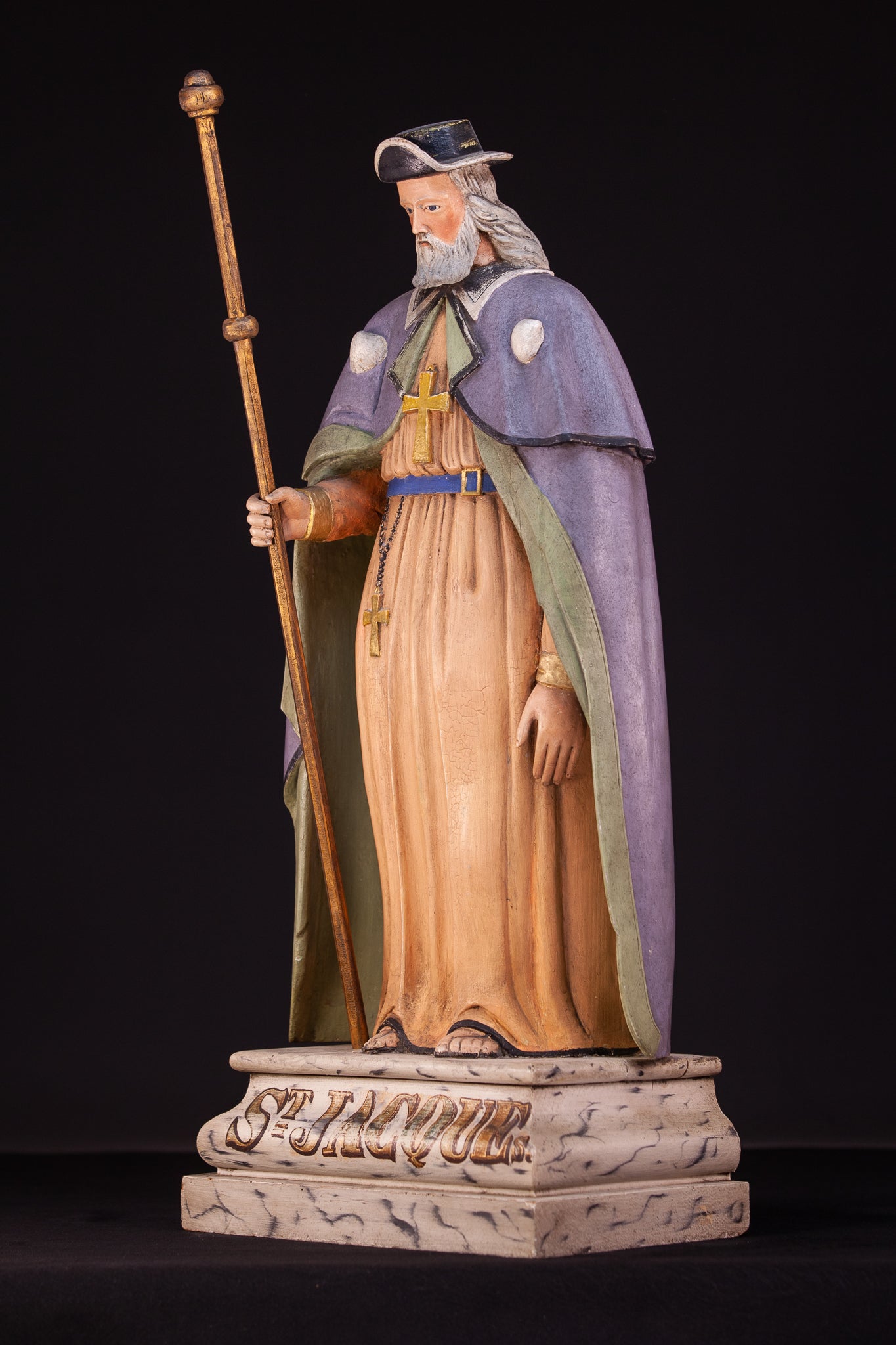 St James the Great / St Jacob 1800s Statue 30" / 76.5 cm