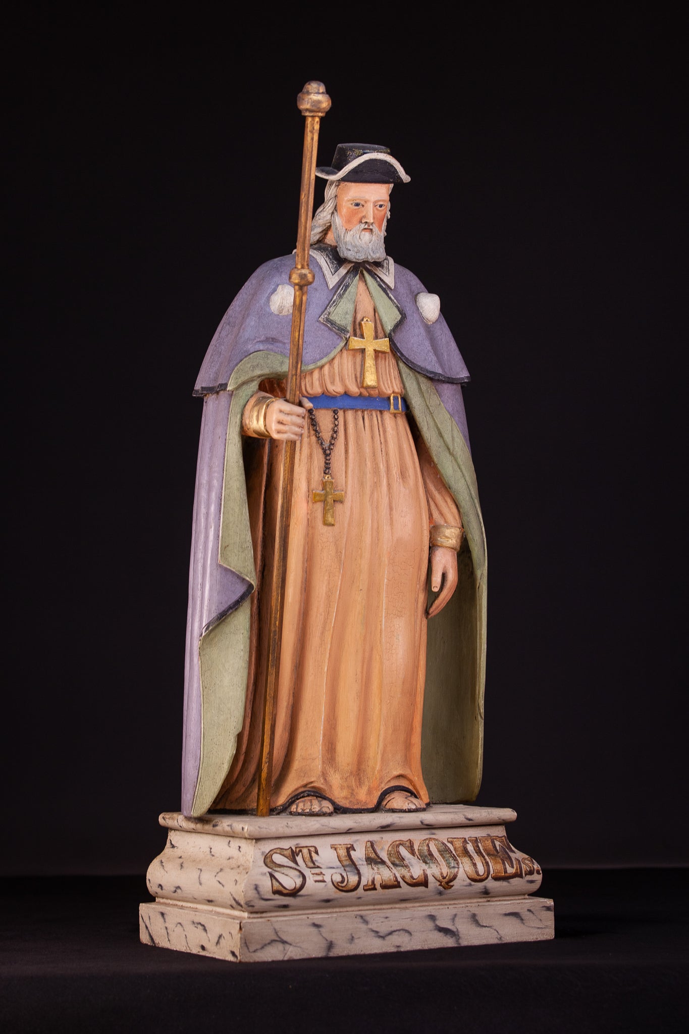 St James the Great / St Jacob 1800s Statue 30" / 76.5 cm