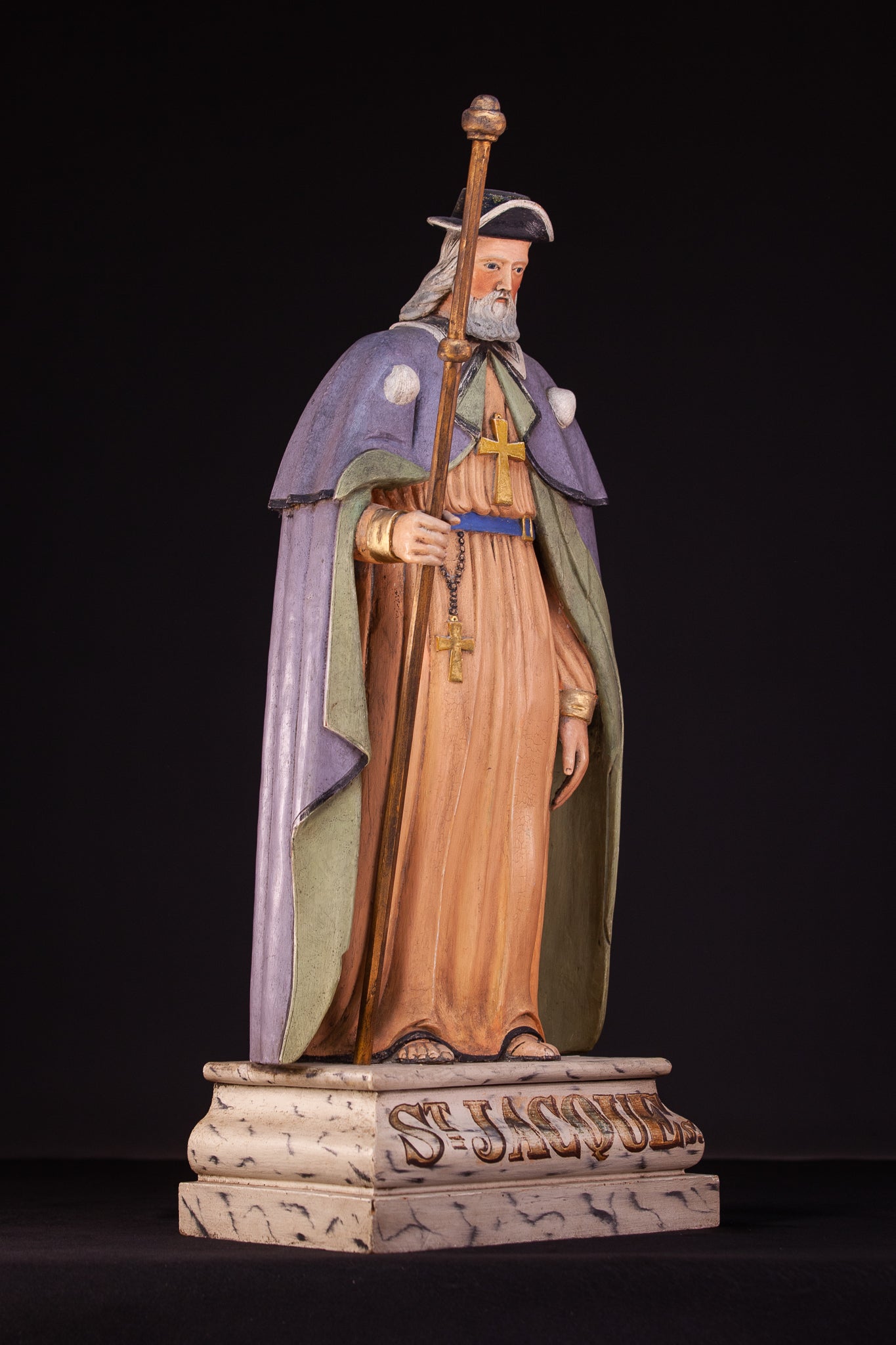 St James the Great / St Jacob 1800s Statue 30" / 76.5 cm