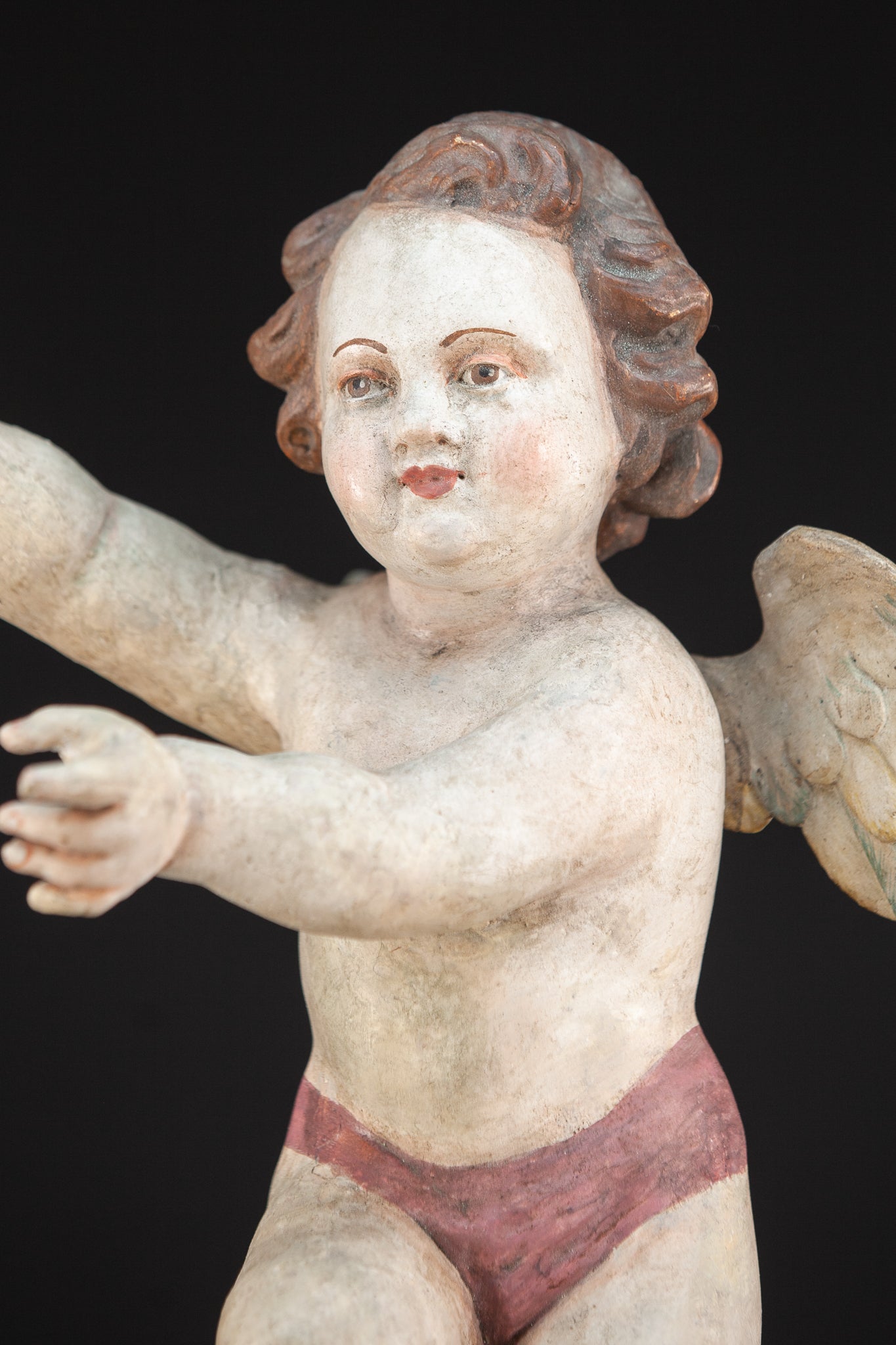 Angels Pair | Two Antique 1700s Baroque | 14.6"