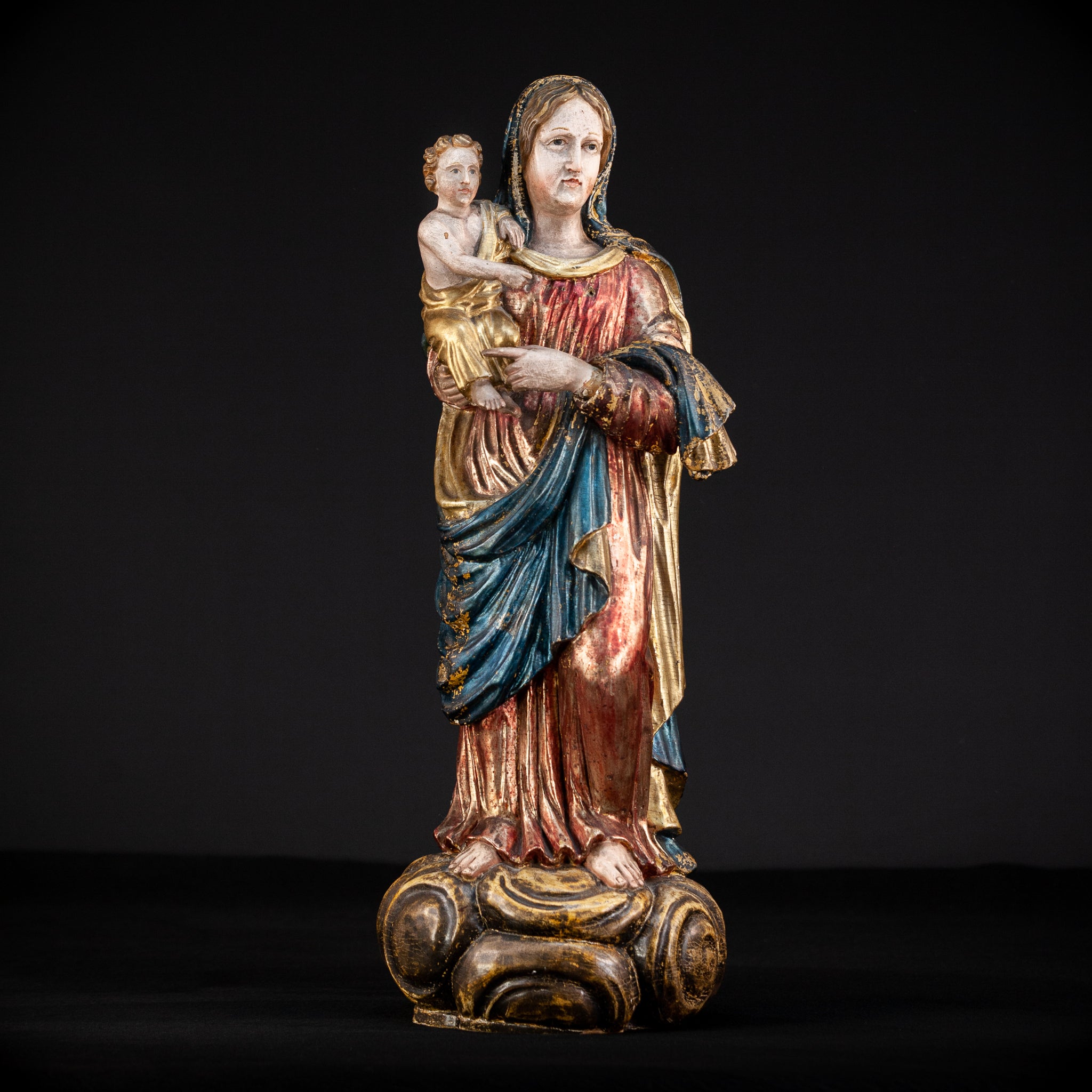 Virgin Mary Child Jesus | Rococo 1760 | 20.5”