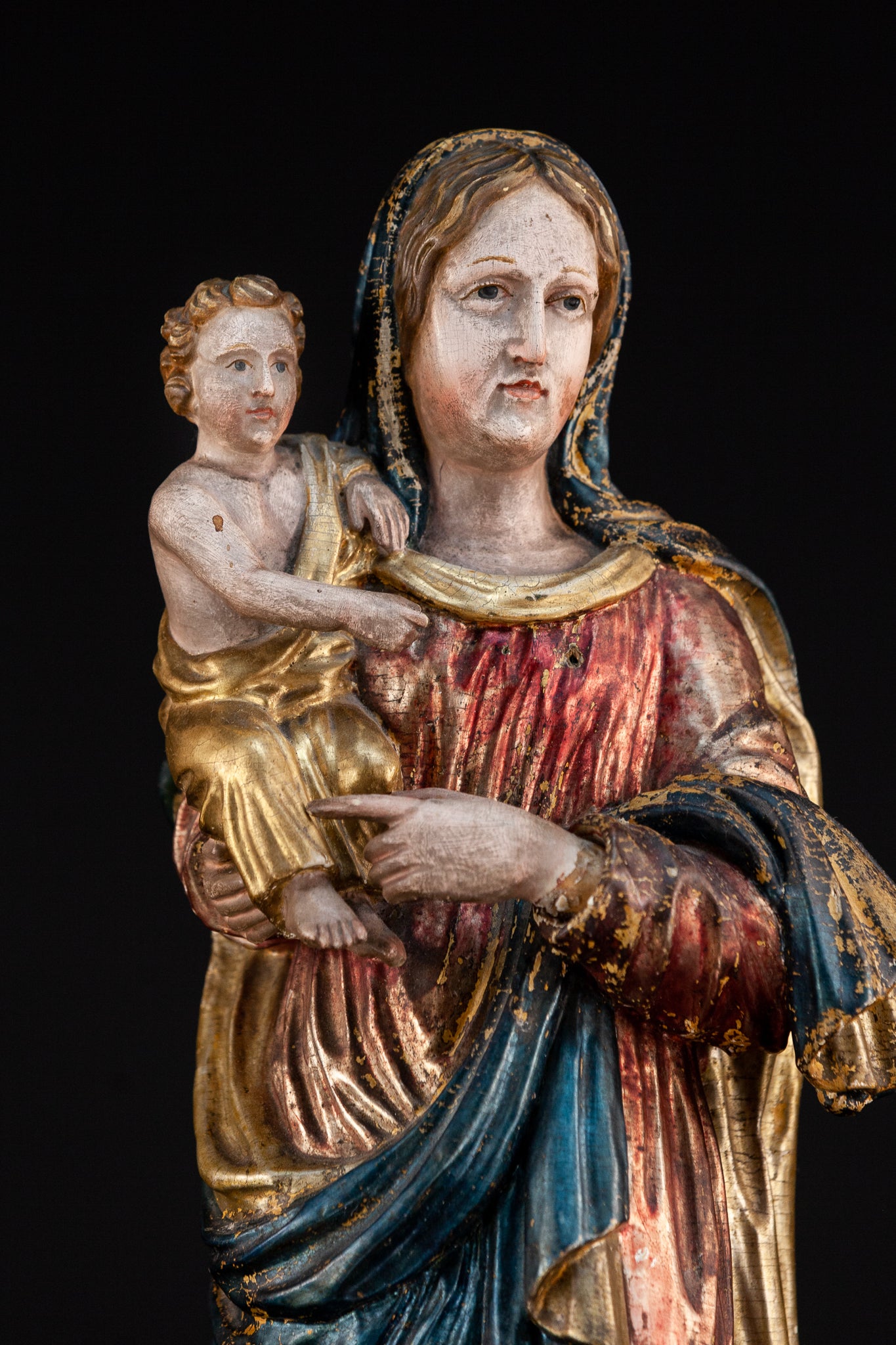 Virgin Mary Child Jesus | Rococo 1760 | 20.5”