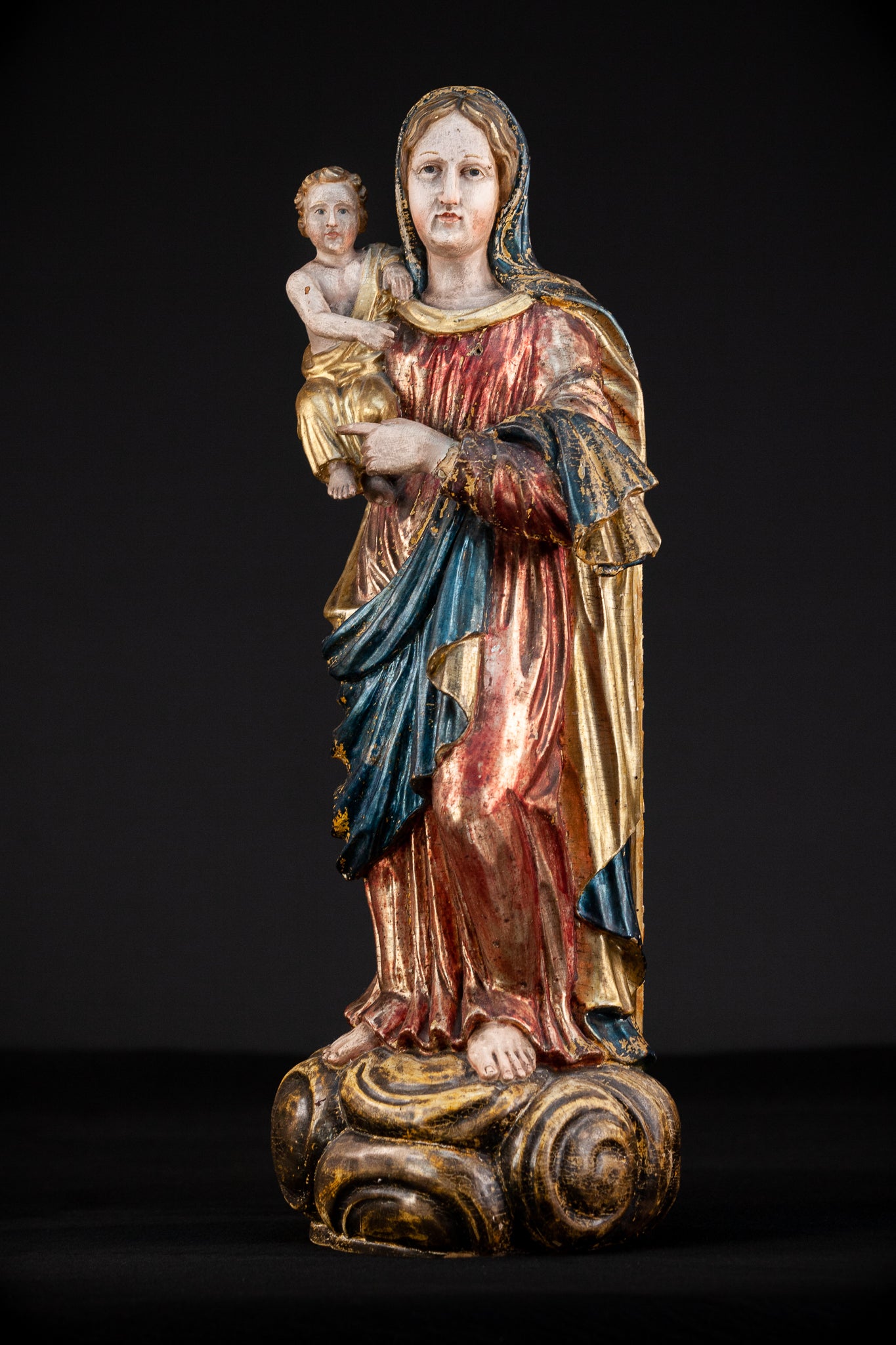 Virgin Mary Child Jesus | Rococo 1760 | 20.5”