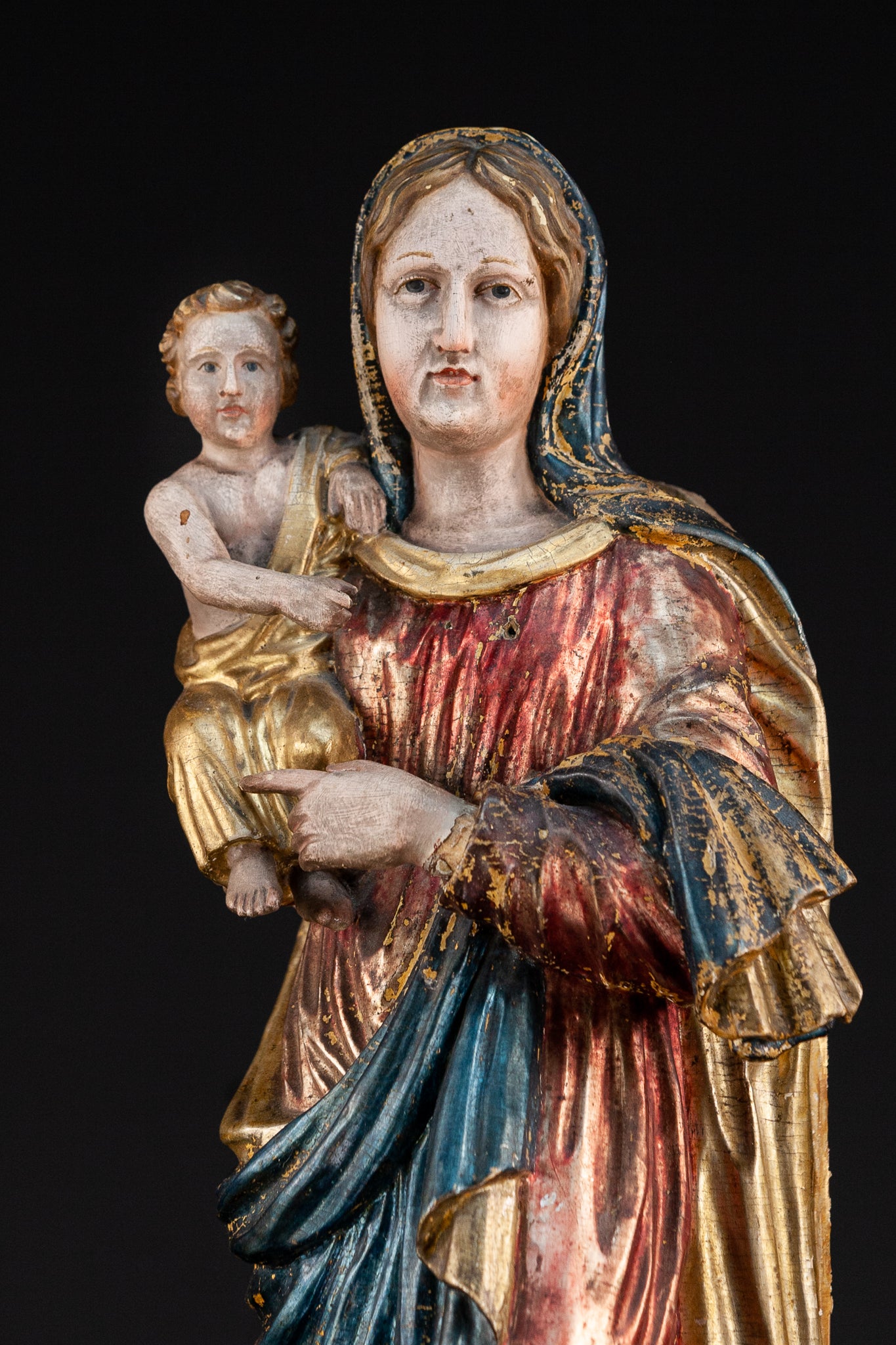 Virgin Mary Child Jesus | Rococo 1760 | 20.5”