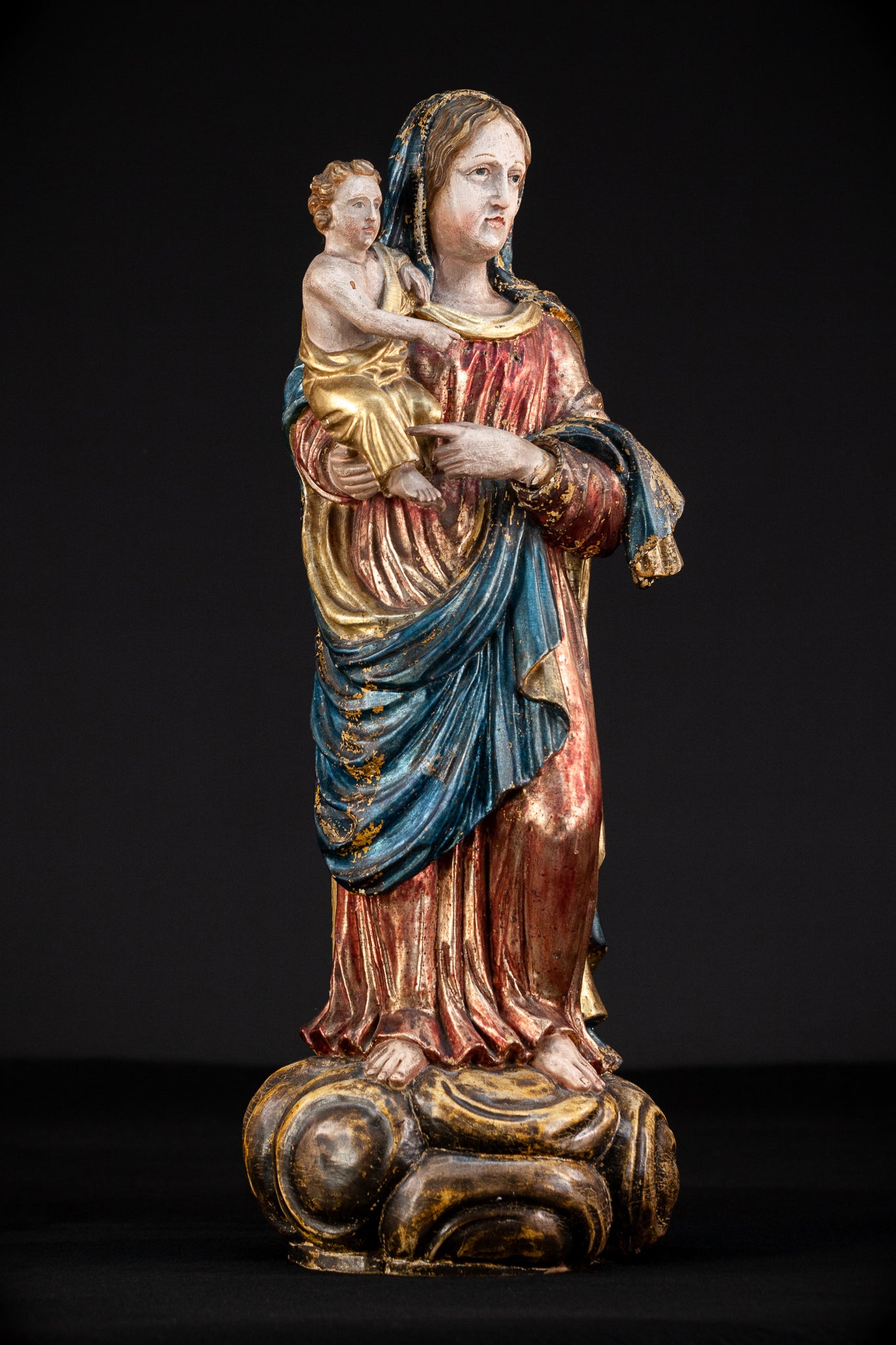 Virgin Mary Child Jesus | Rococo 1760 | 20.5”