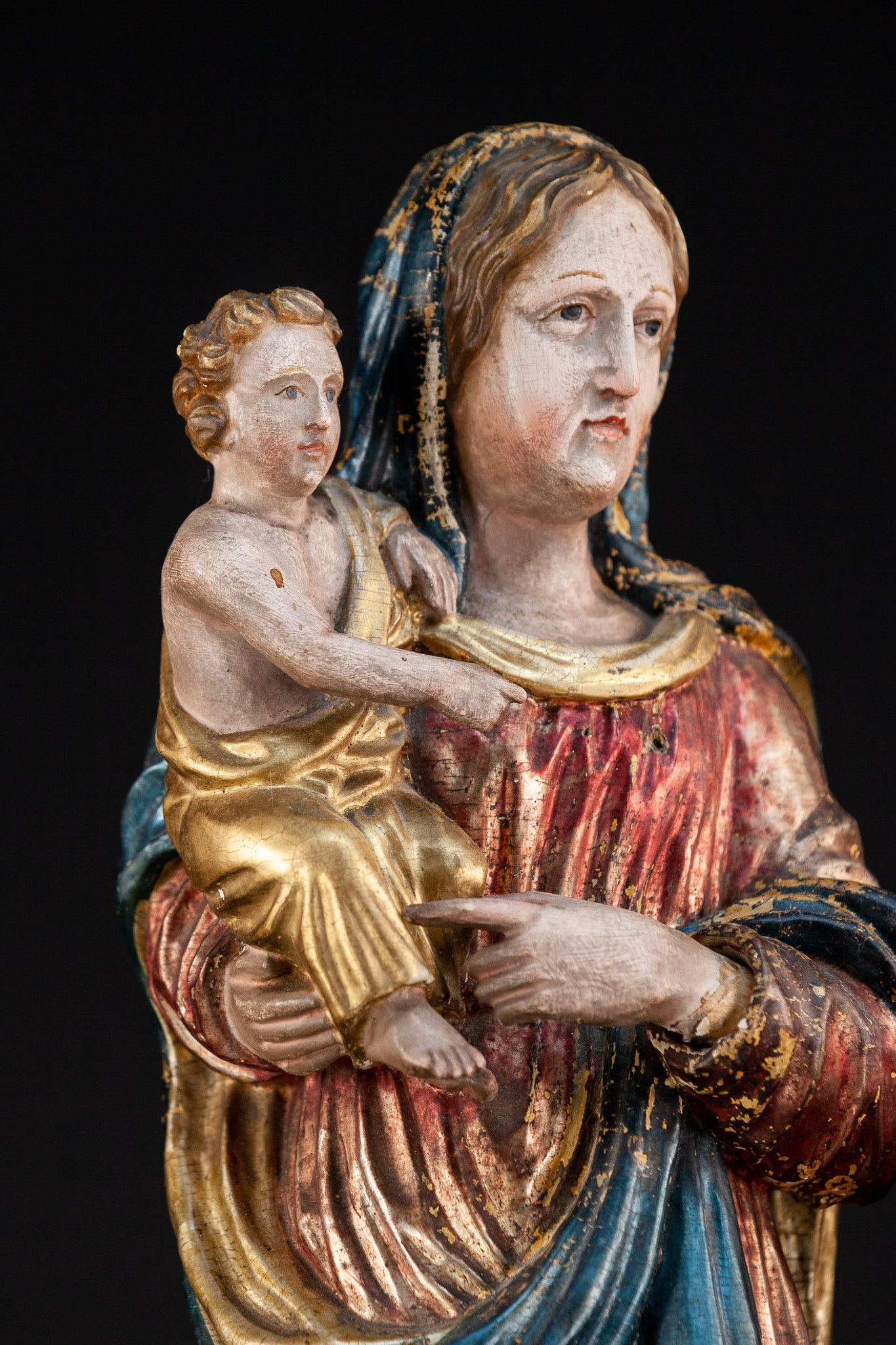 Virgin Mary Child Jesus | Rococo 1760 | 20.5”