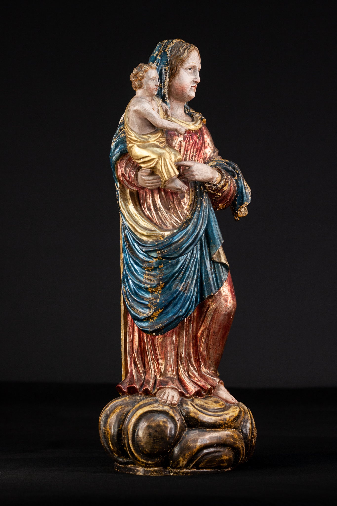 Virgin Mary Child Jesus | Rococo 1760 | 20.5”