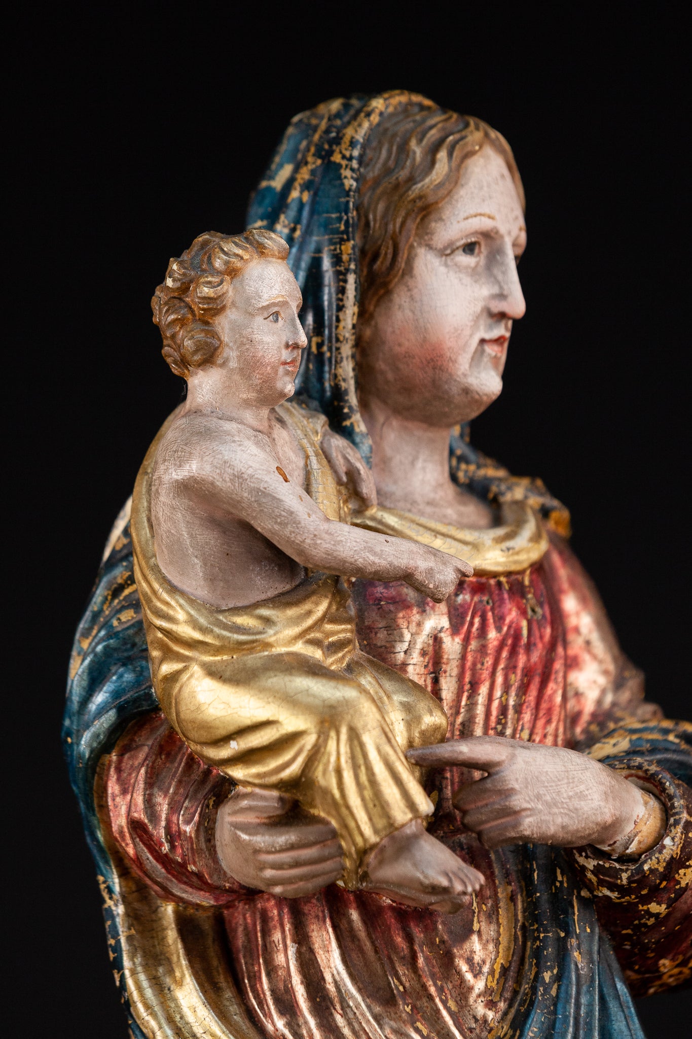 Virgin Mary Child Jesus | Rococo 1760 | 20.5”
