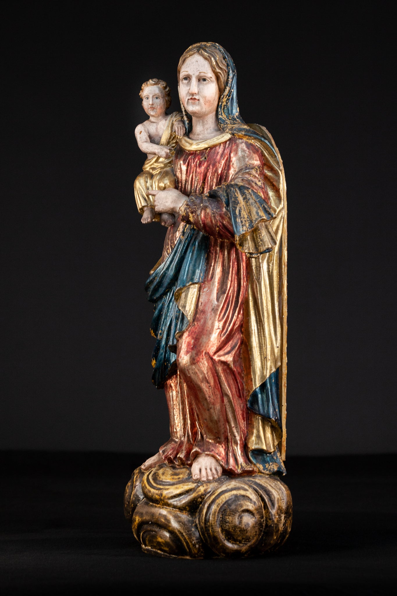 Virgin Mary Child Jesus | Rococo 1760 | 20.5”