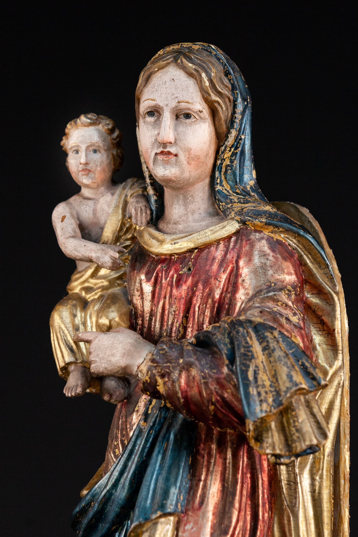 Virgin Mary Child Jesus | Rococo 1760 | 20.5”