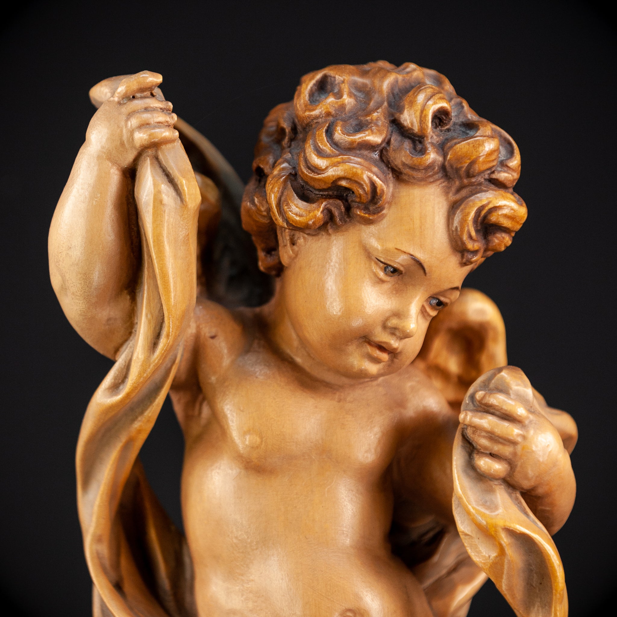 Angel Sculpture | Vintage Wood | 10,2"