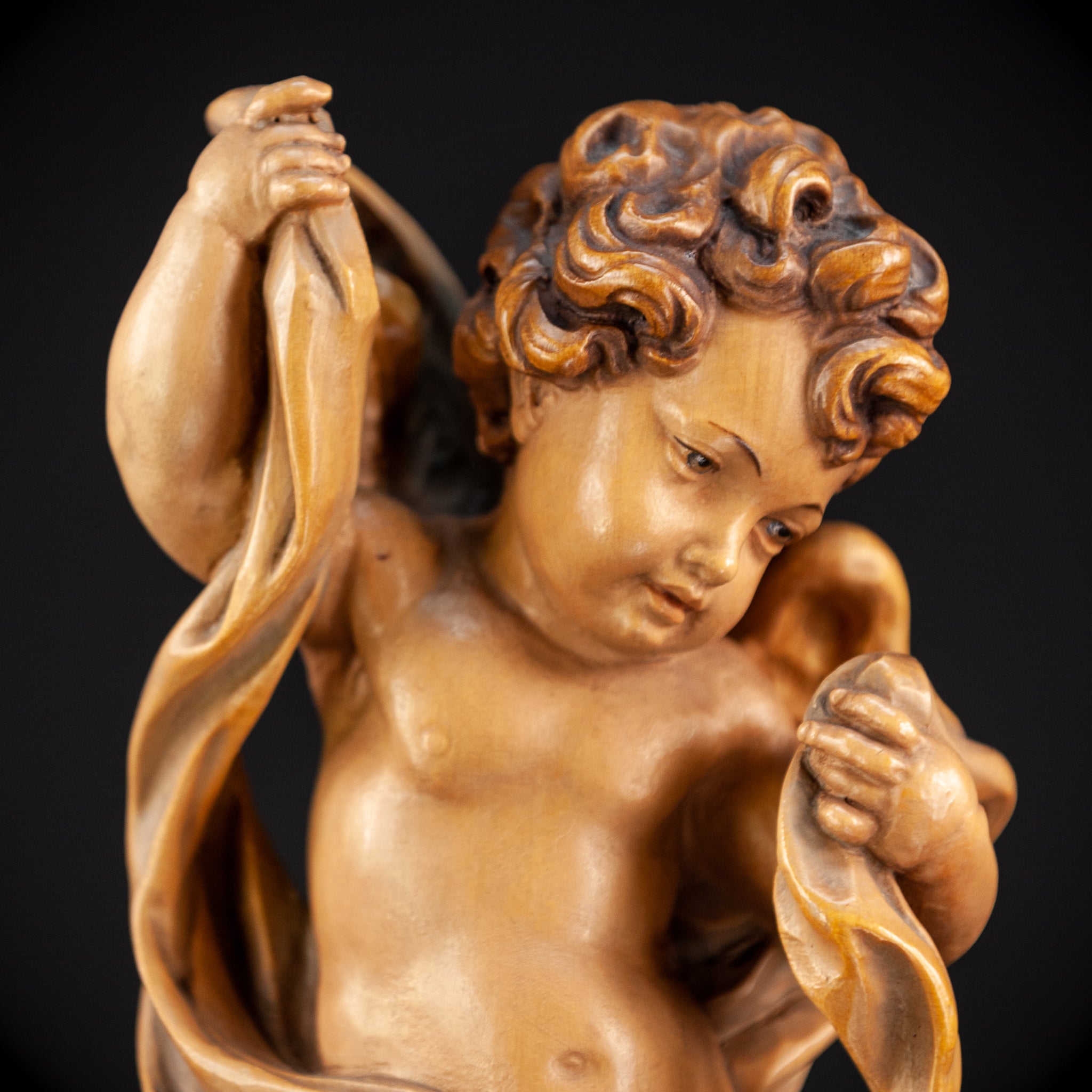 Angel Sculpture | Vintage Wood | 10,2"