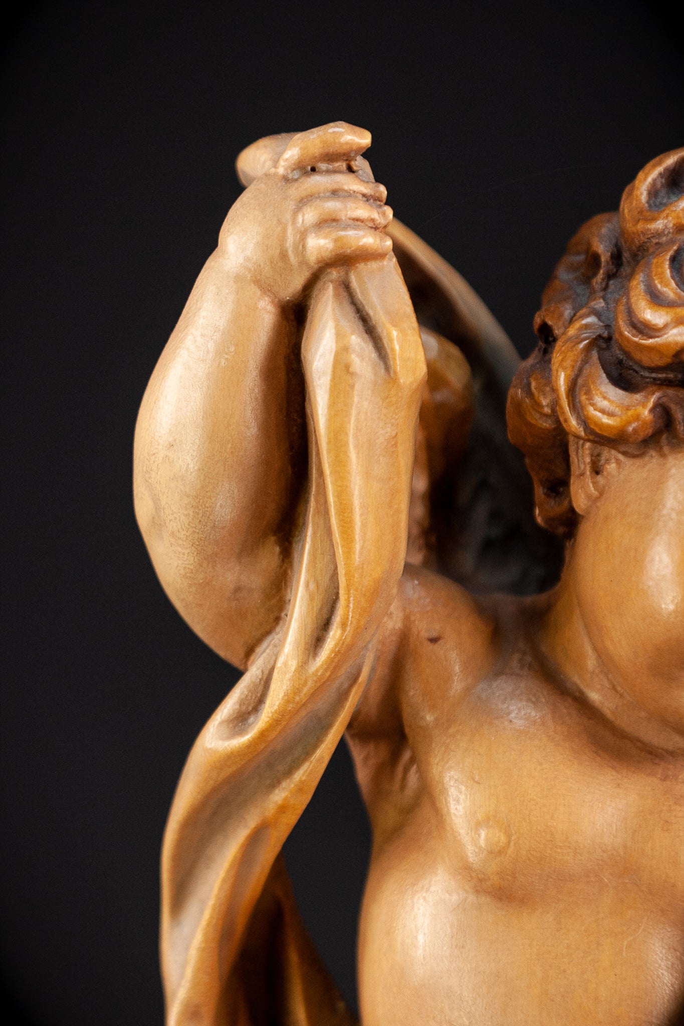 Angel Sculpture | Vintage Wood | 10,2"