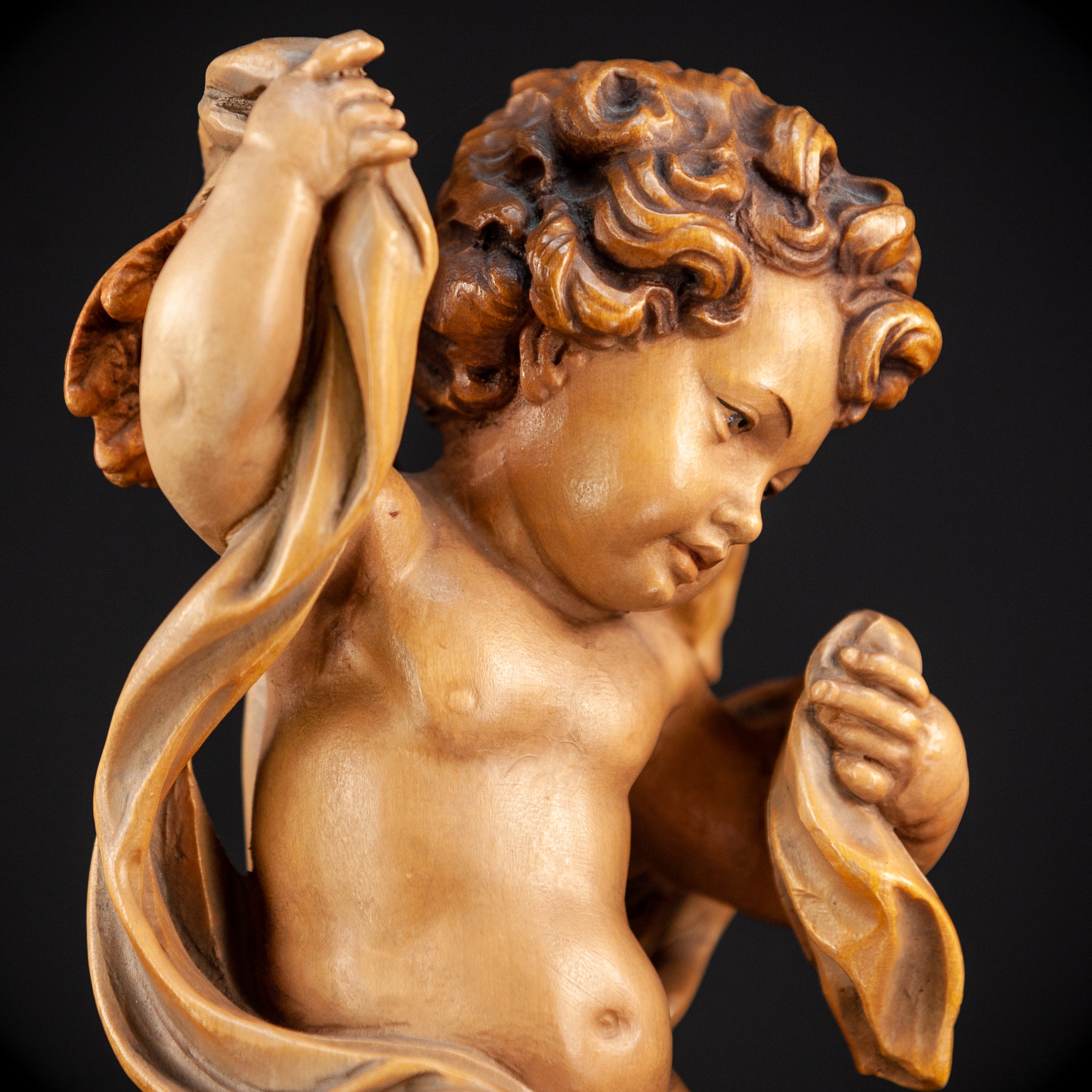 Angel Sculpture | Vintage Wood | 10,2"