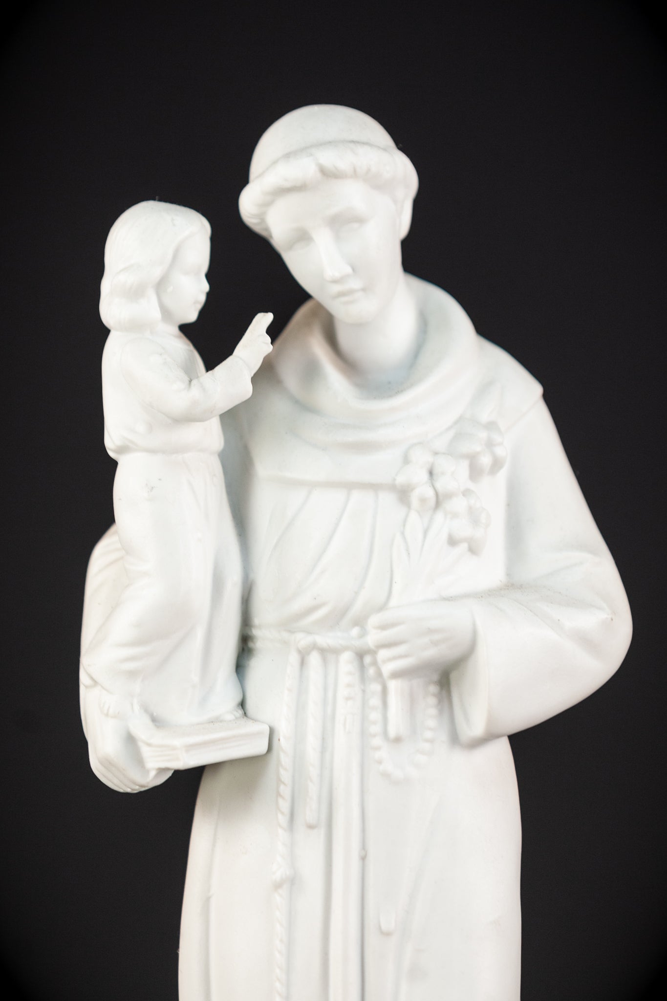 St Anthony Statue | Antique Saint Porcelain | 14.4''